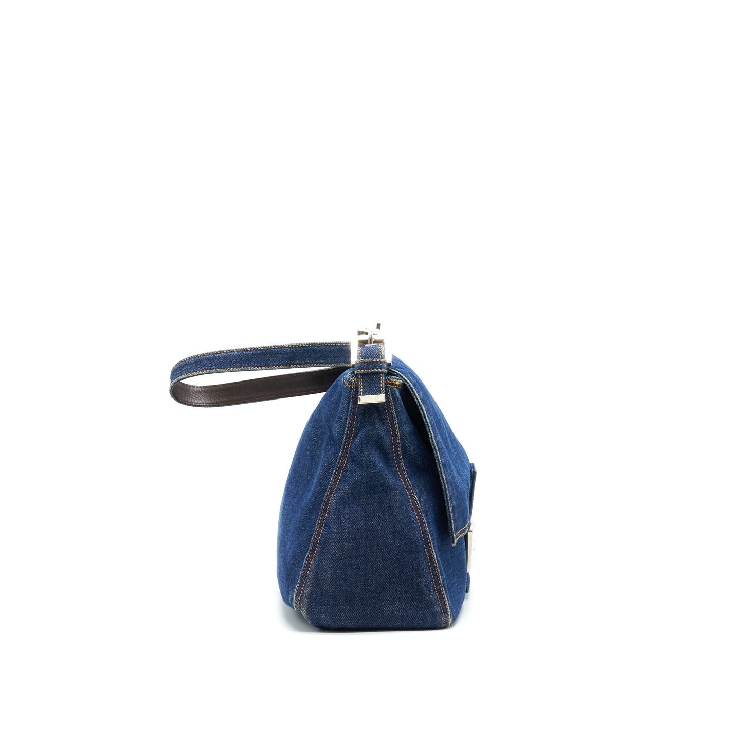 Fendi Mamma Baguette Purse Denim Mini Shoulder Bag