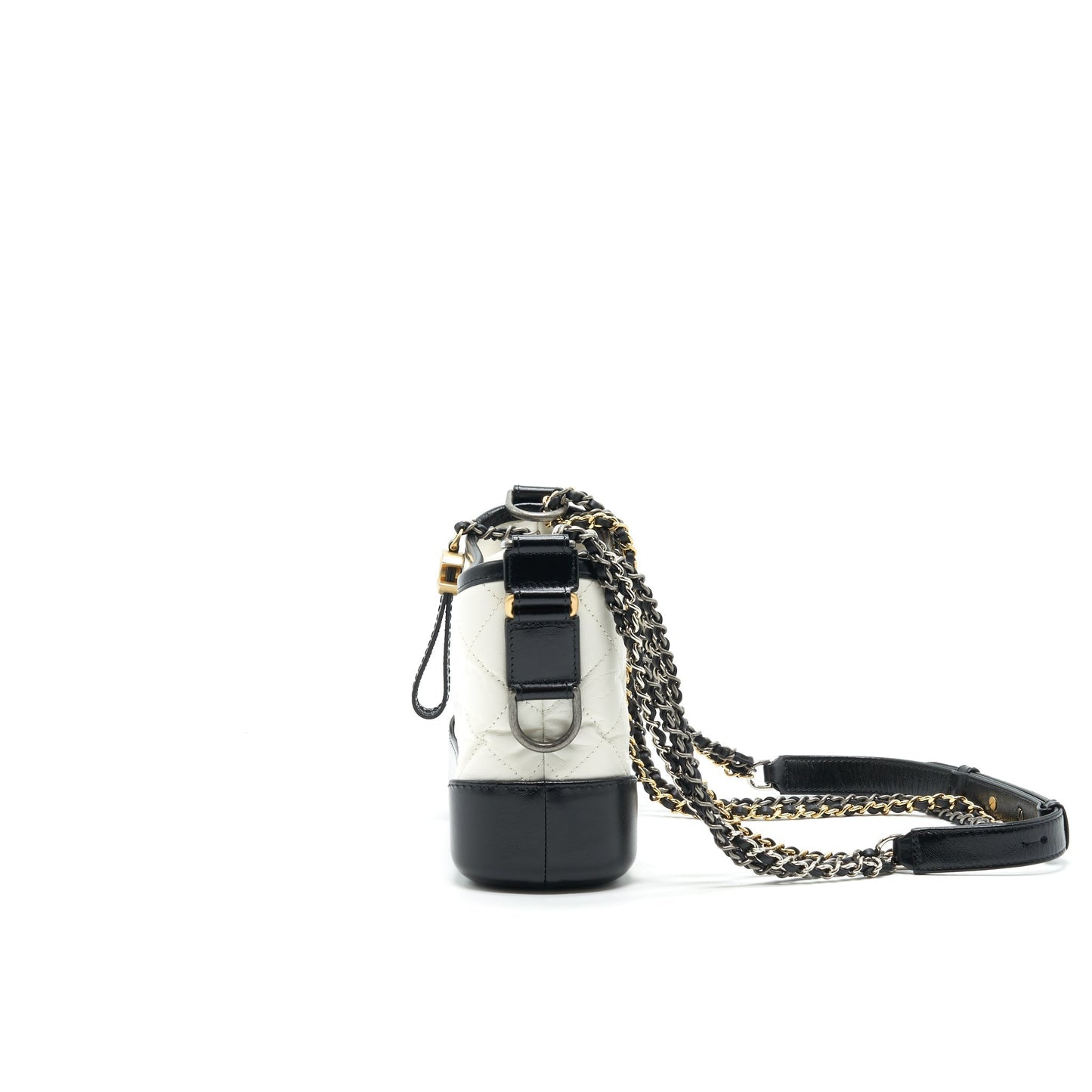 Chanel HOBO Black White Small Shoulder Bag