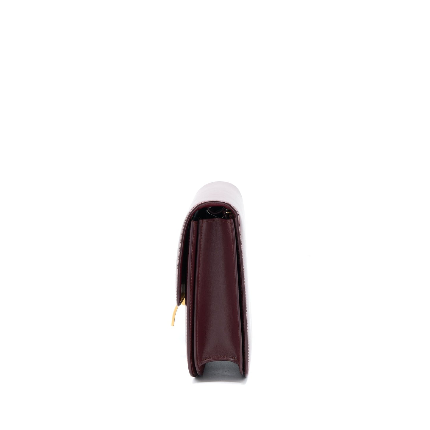 Celine Classic Box Calfskin Burgundy Handbag Medium Travel Bag