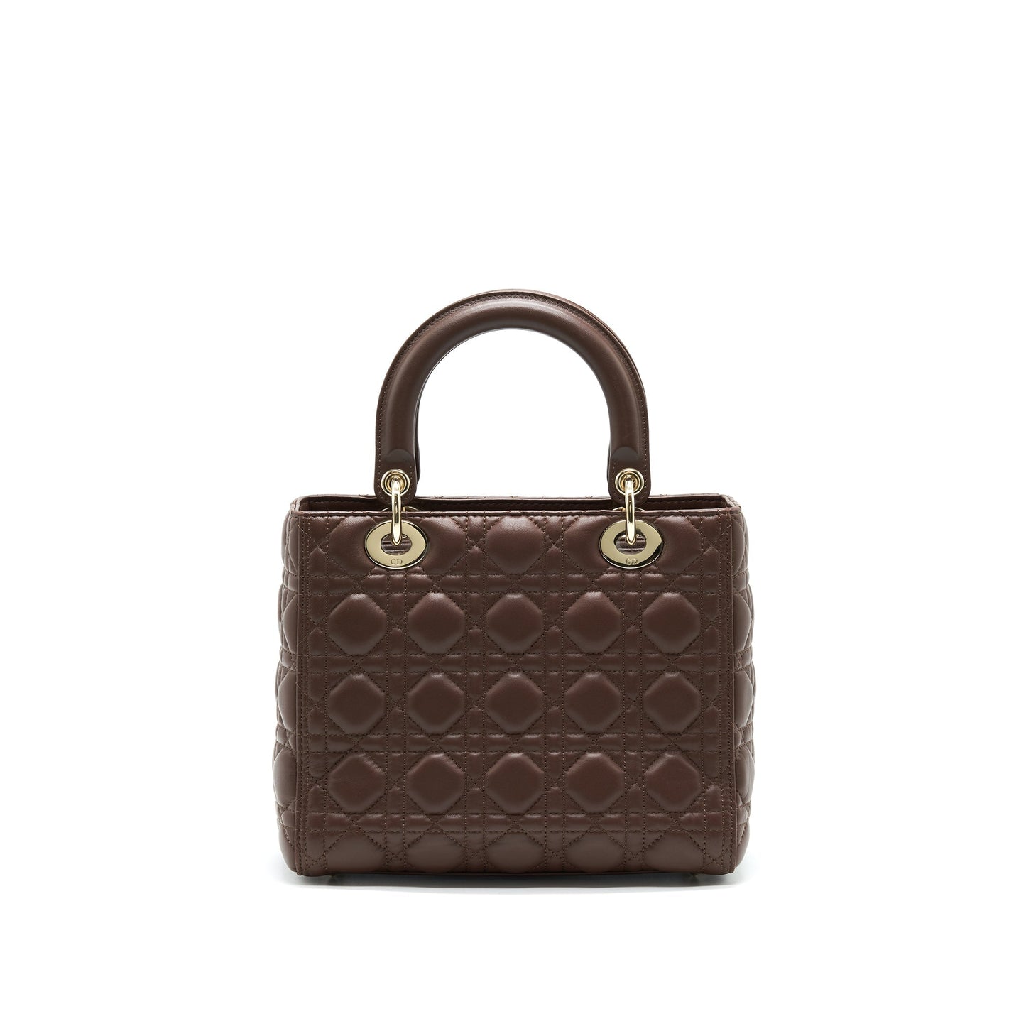 Dior Lady Chocolate Handbag Brown Medium Travel Bag