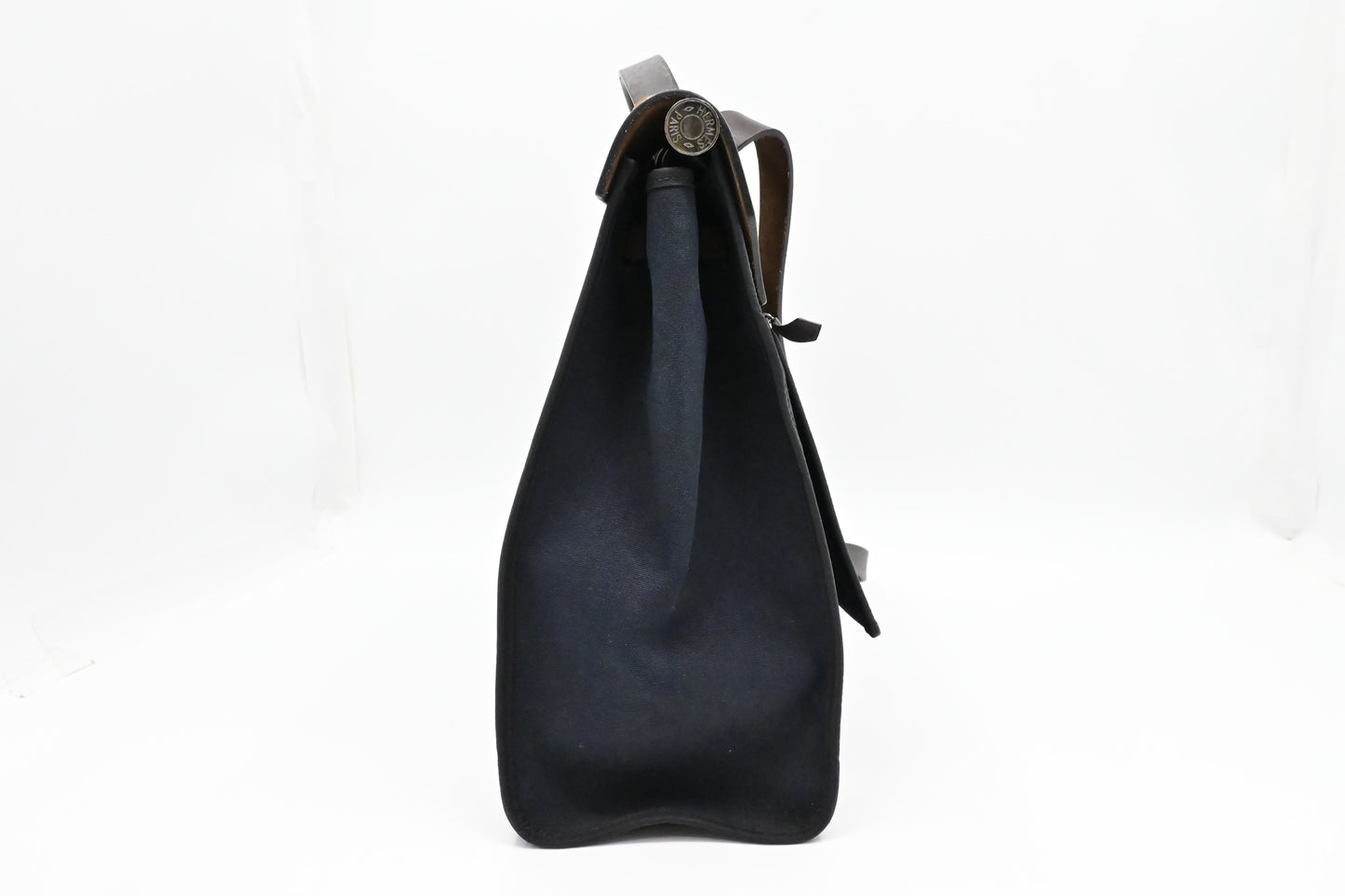 Hermes Herbag Zip In Canvas Black Travel Bag