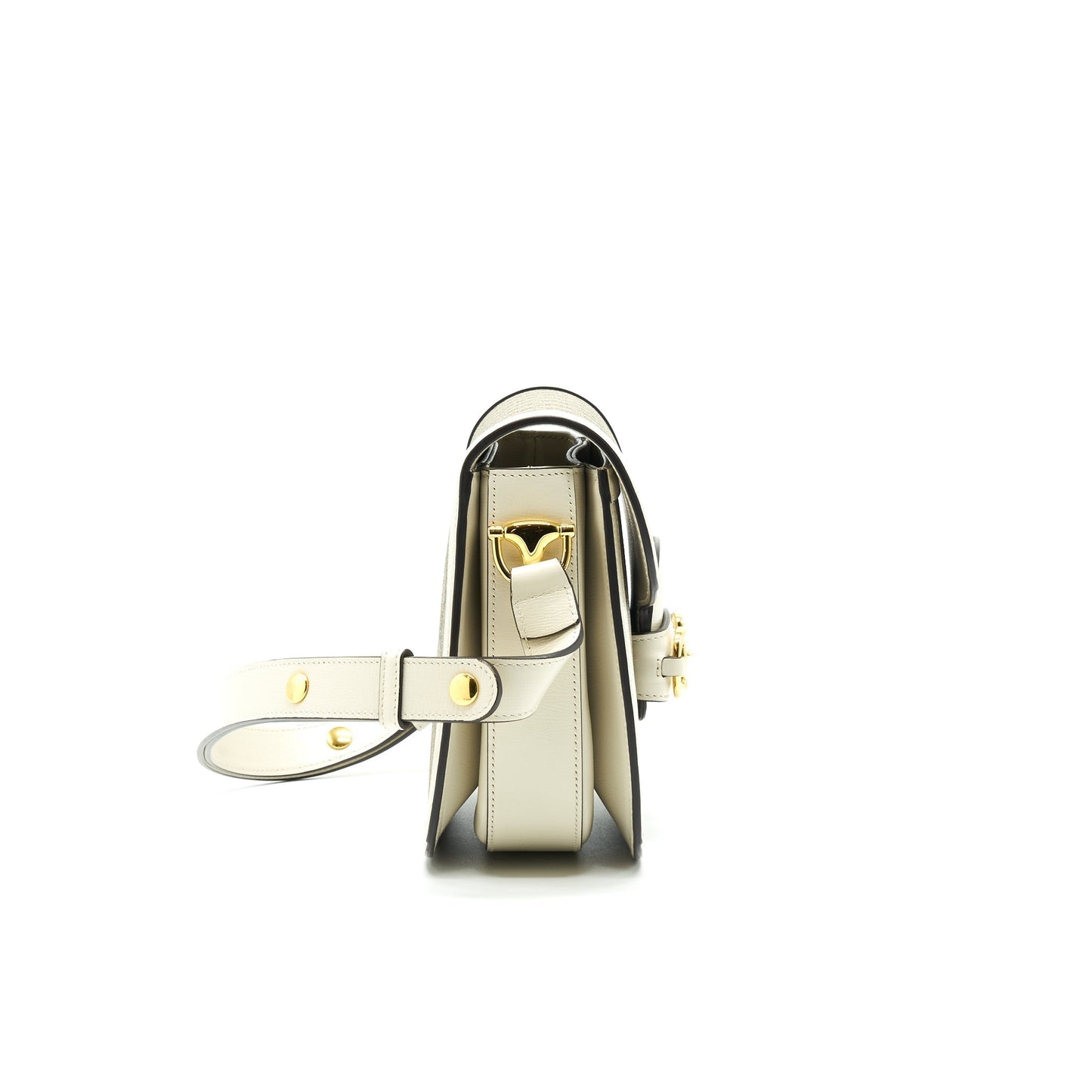 Gucci Horsebit Shoulder Bag Leather White