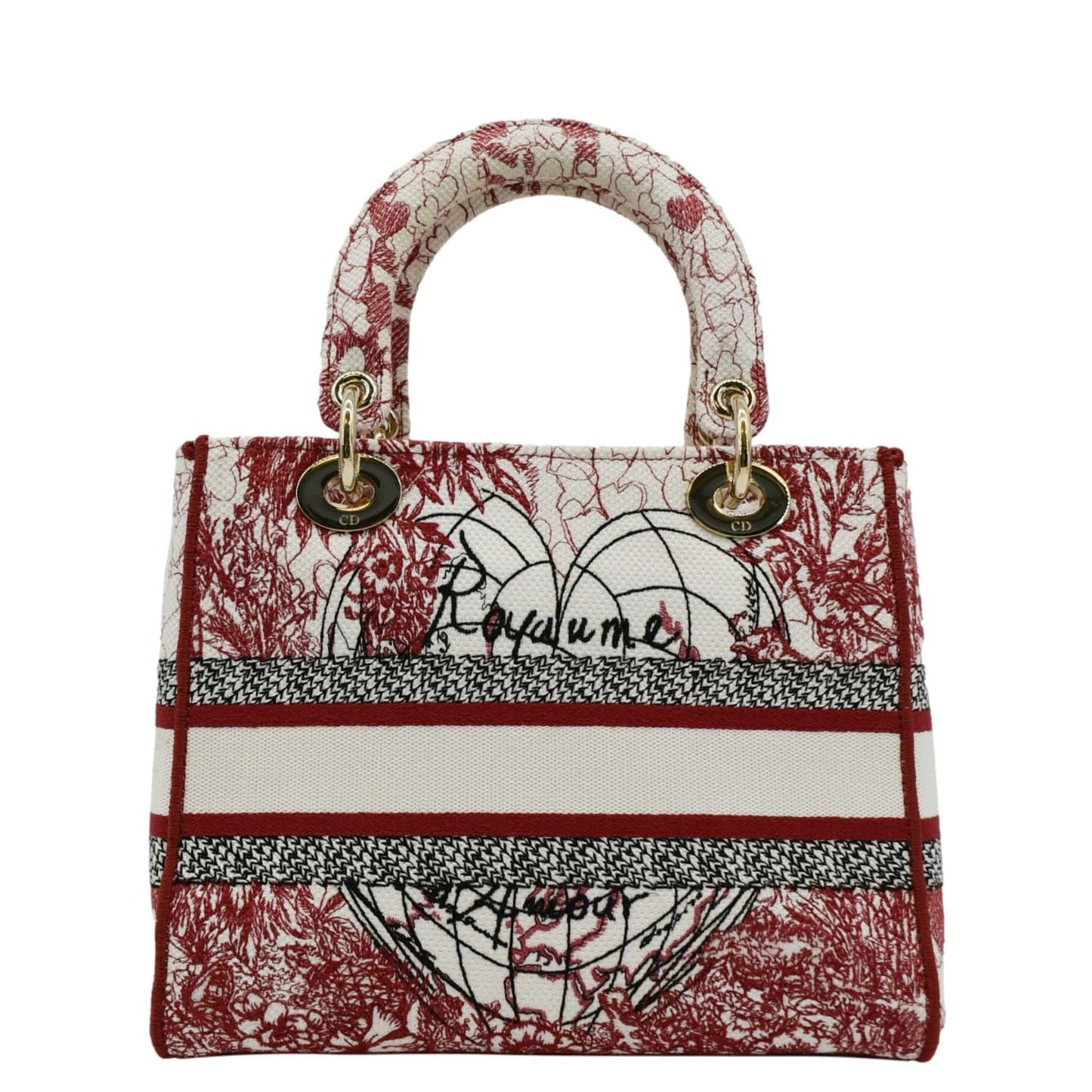 Dior Lady D Lite mour D Royaume Damour Canvas Medium Crossbody Bag