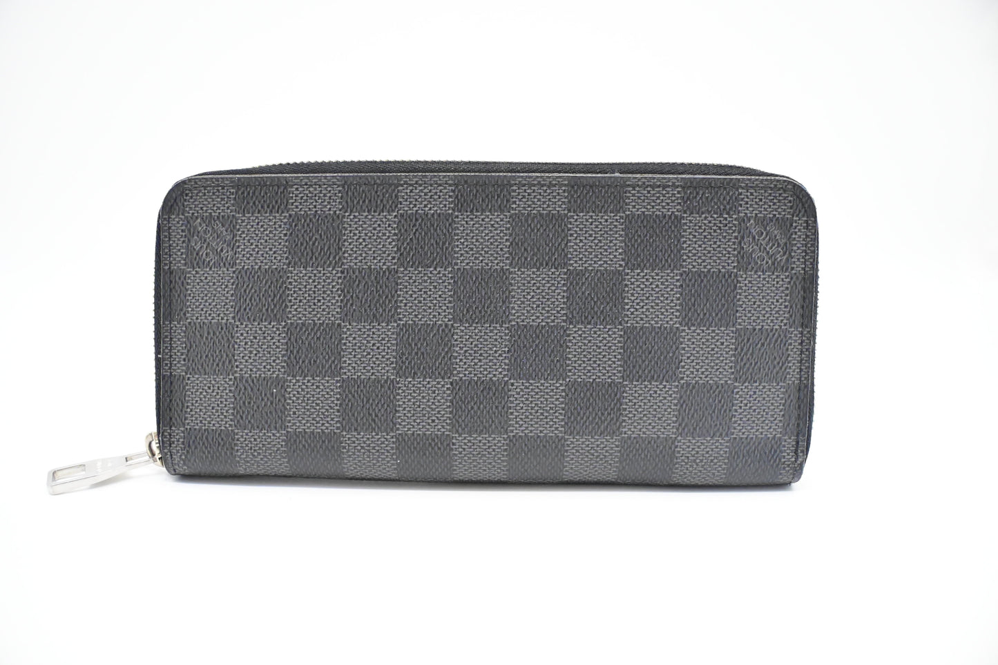 Louis Vuitton Vertical Zippy Graphite Canvas Damier Wallet Case