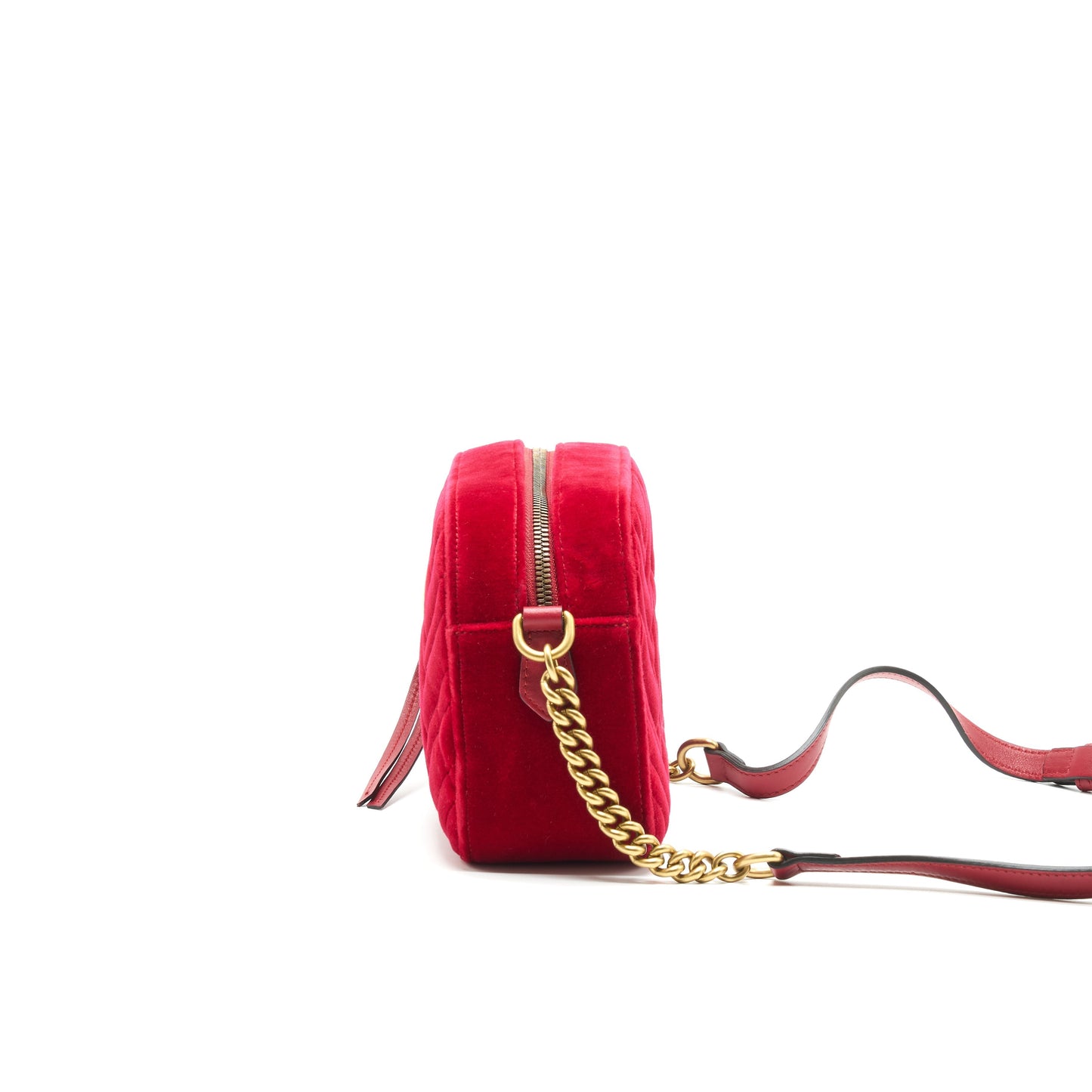 Gucci Marmont Valvet Camera Bag Red Travel Bag
