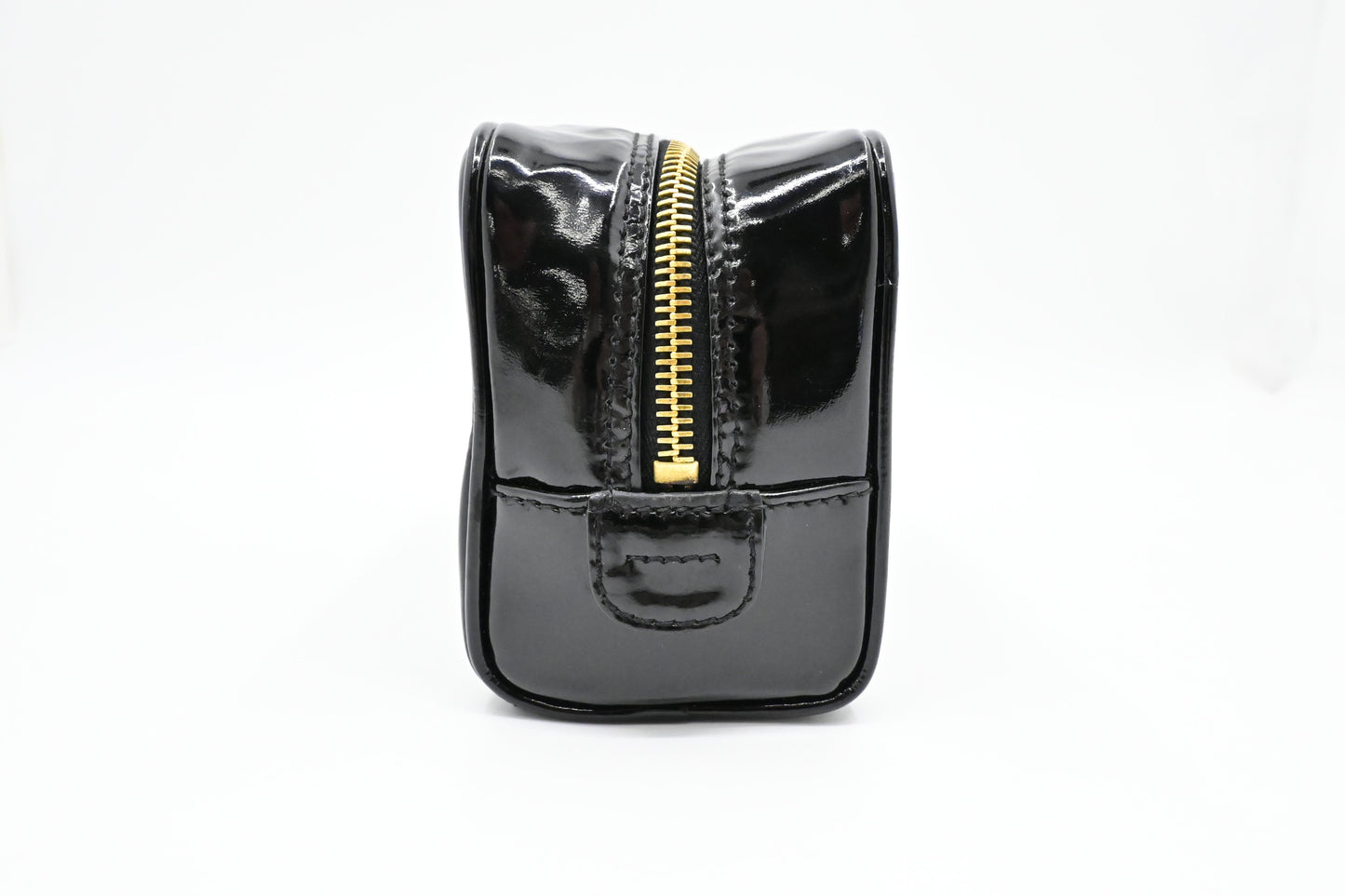Chanel Cosmetics Patent Black Leather Handbag