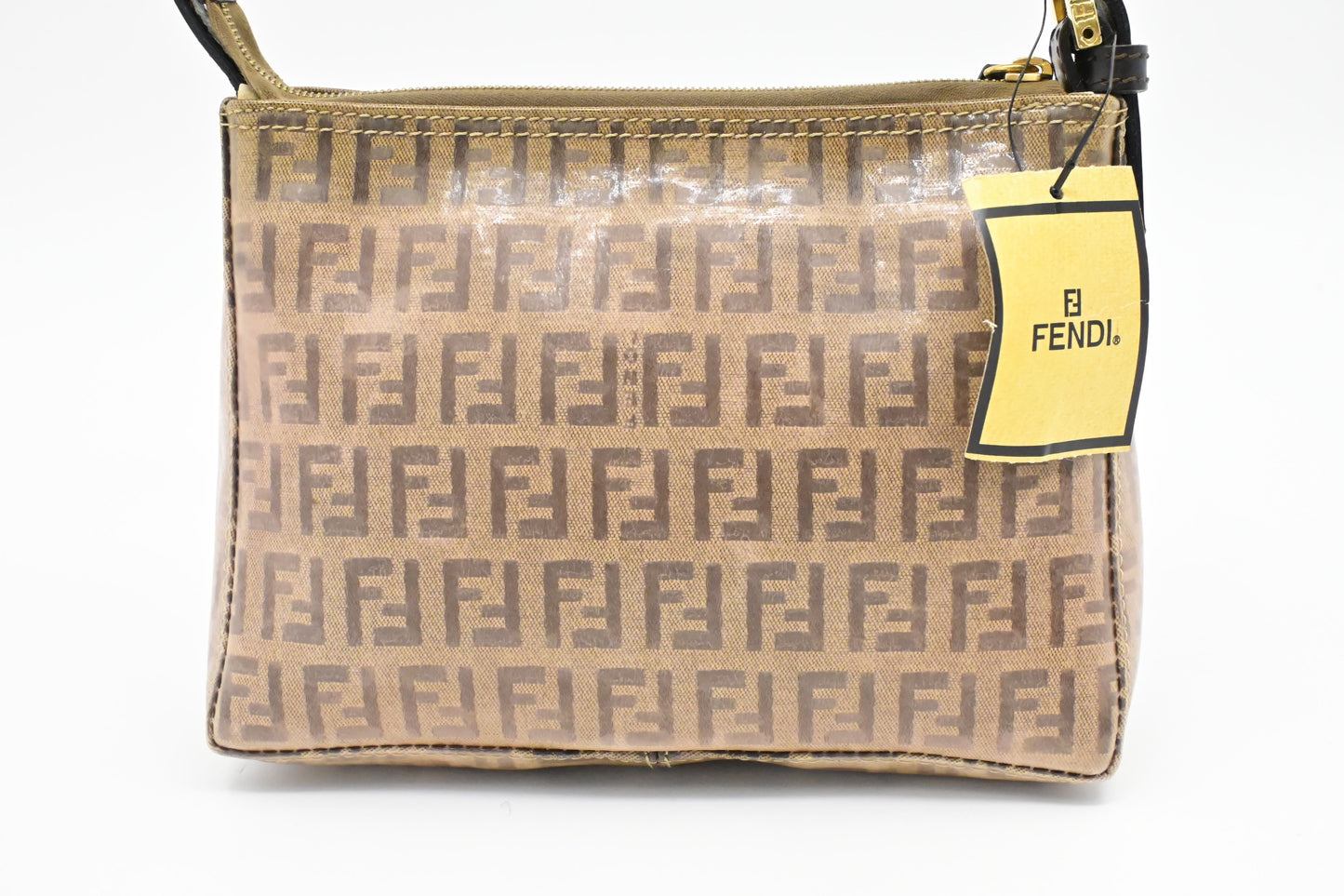 Fendi Pochette In Zucca Coated Handbag Canvas Travel Bag