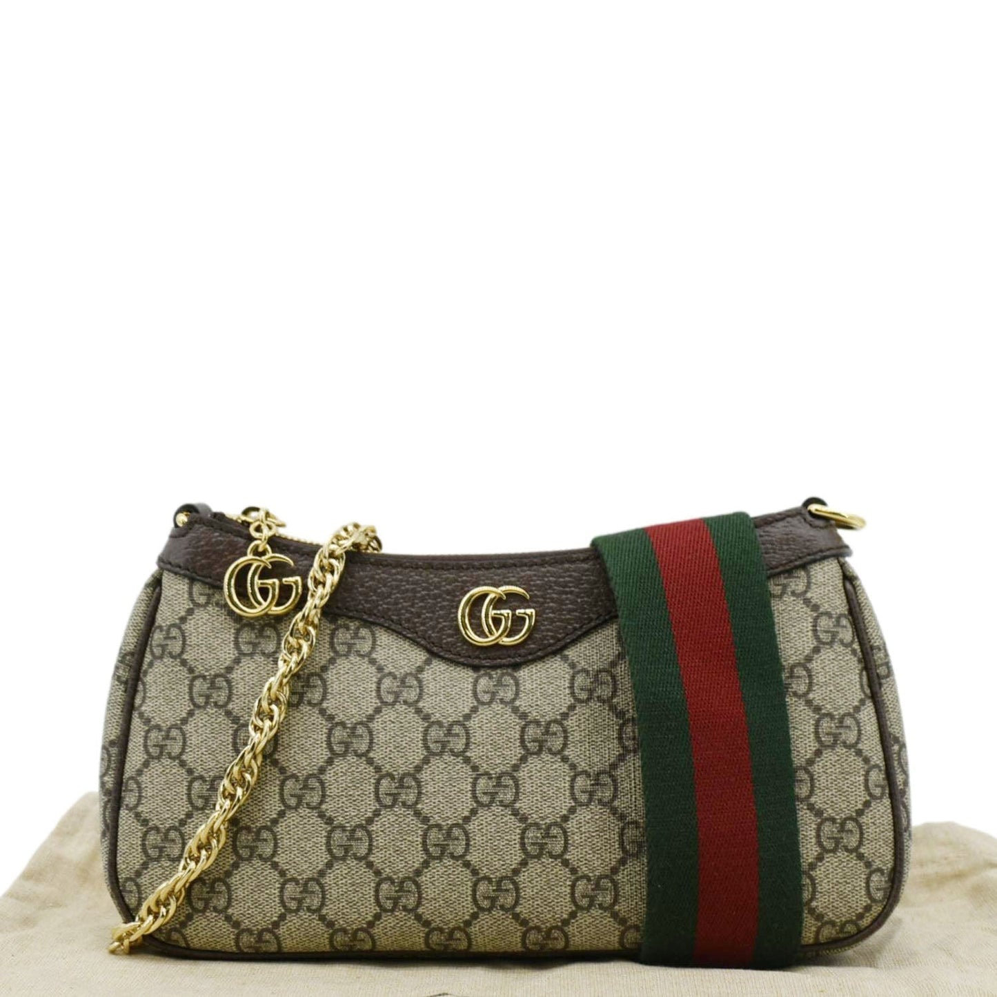 Gucci Dollar Ophidia Web Small Supreme New Acero Canvas Monogram Shoulder Bag