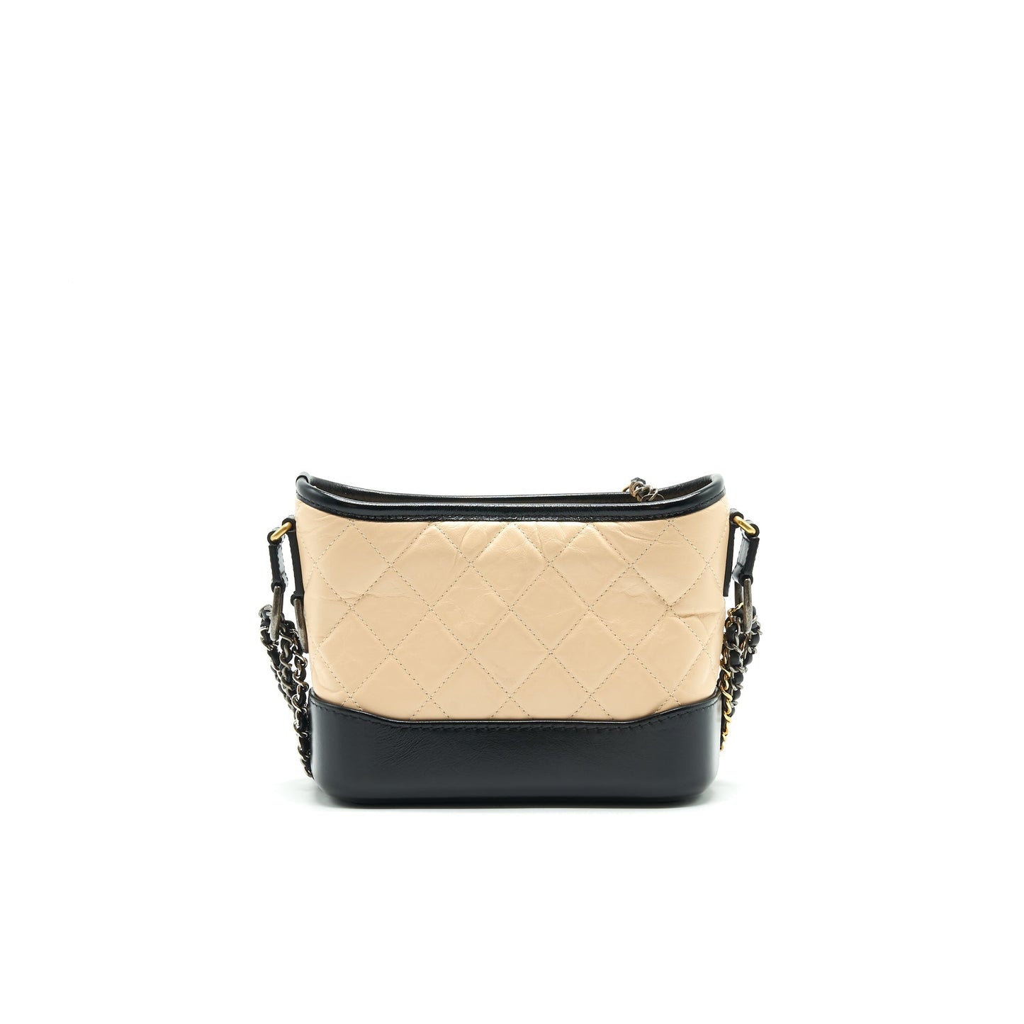 Chanel HOBO Black Beige Small Shoulder Bag