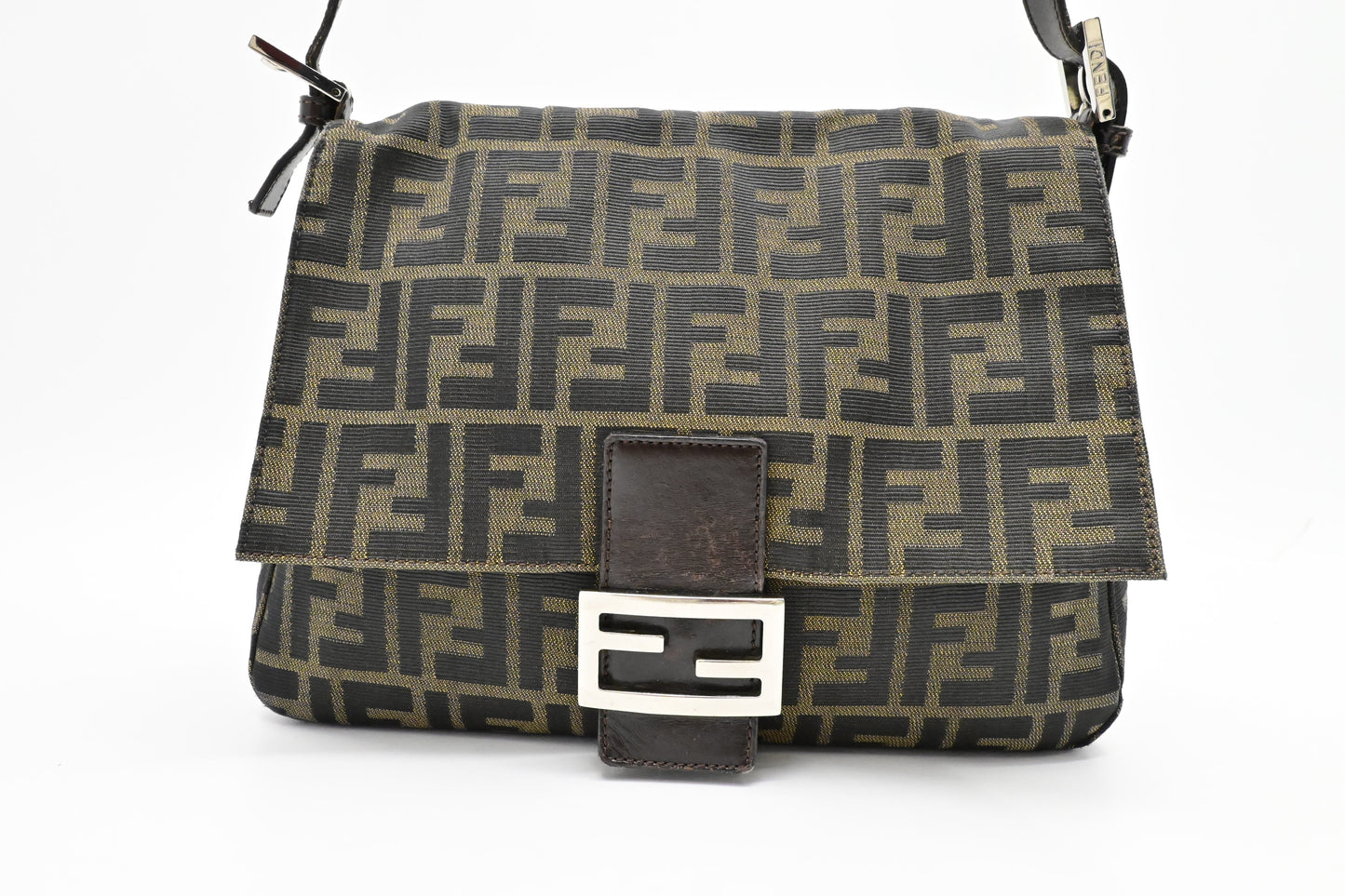 Fendi Mama Baguette In Zucca Handbag Canvas Shoulder Bag Zucca Canvas 1