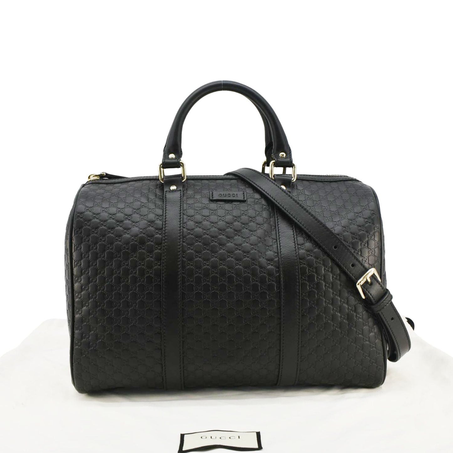 Gucci Microssima Boston Travel Bag Black