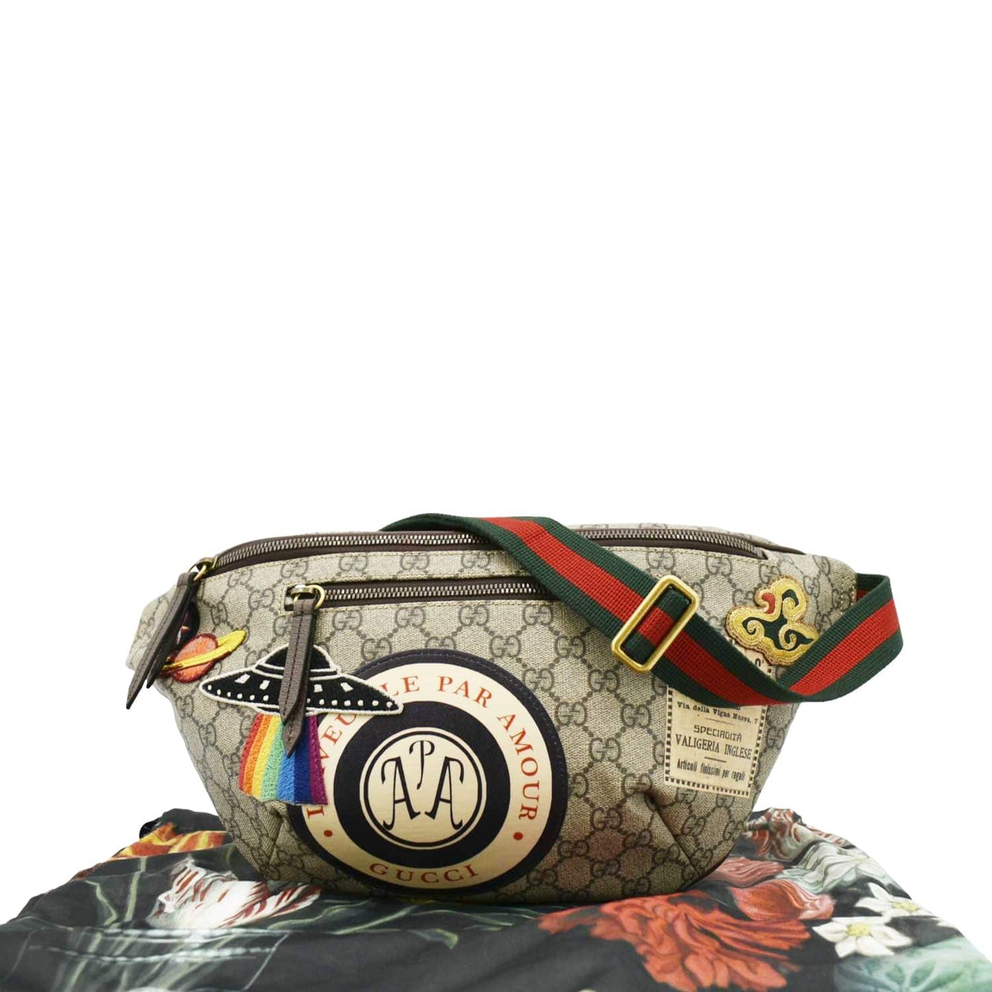 Gucci Courrier Supreme Belt Bum Bag Canvas Beige Accessory