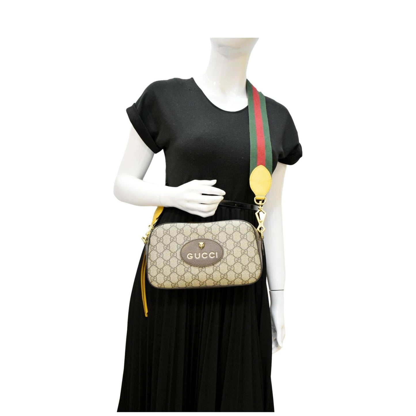 Gucci Neo Supreme Messenger Bag Canvas Beige Crossbody Bag Neo 476470