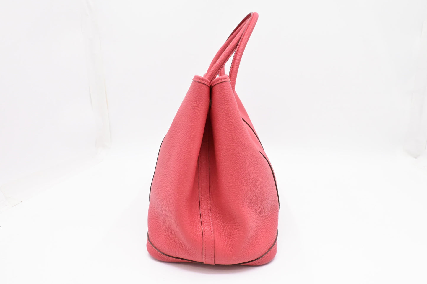 Hermes Garden Party In Handbag Leather Pink Travel Bag