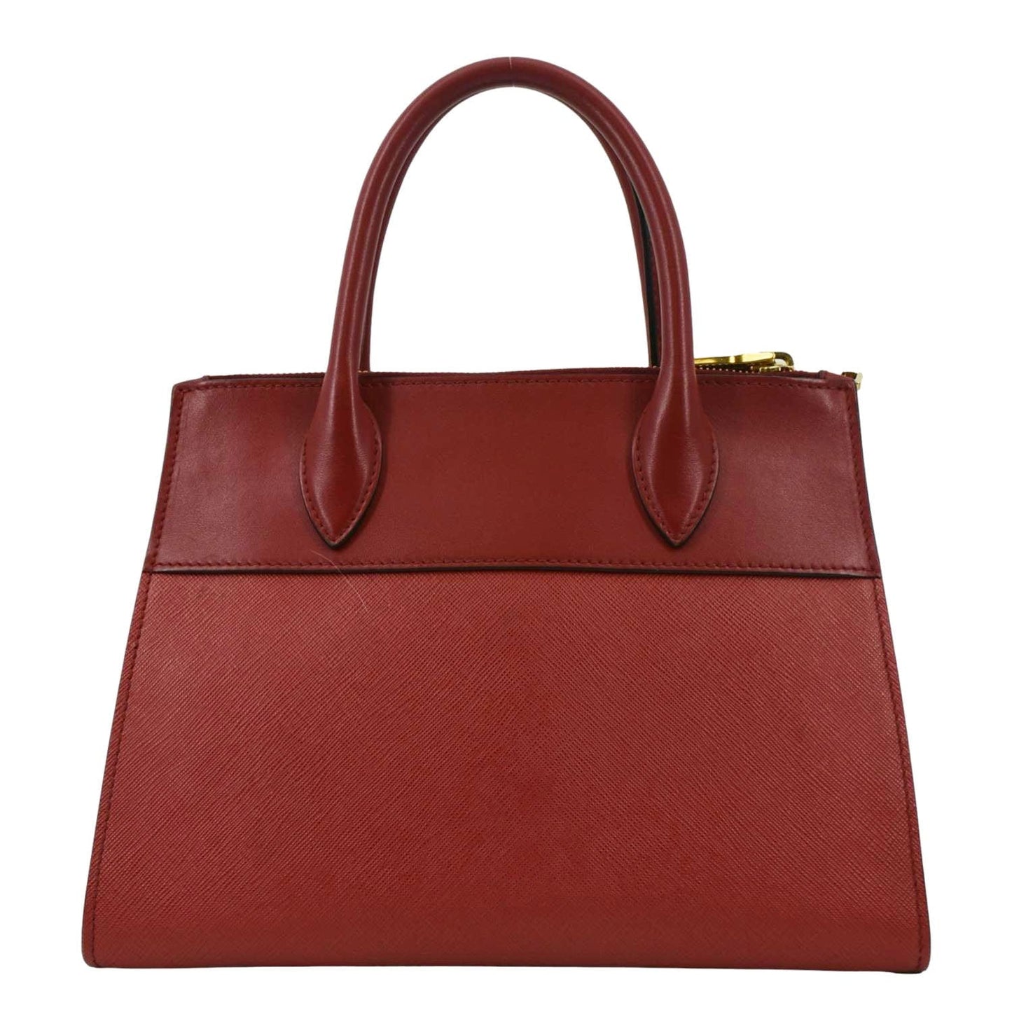 Paradigme Saffiano Tote Shoulder Bag Leather Red