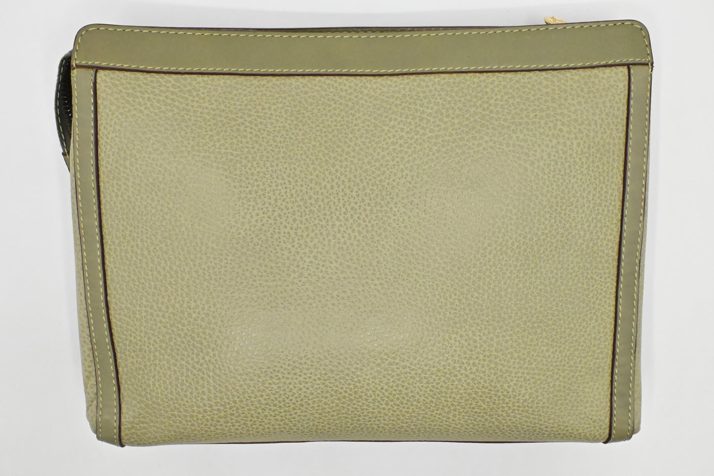Celine Pouch In Olive Handbag Leather Green Travel Bag