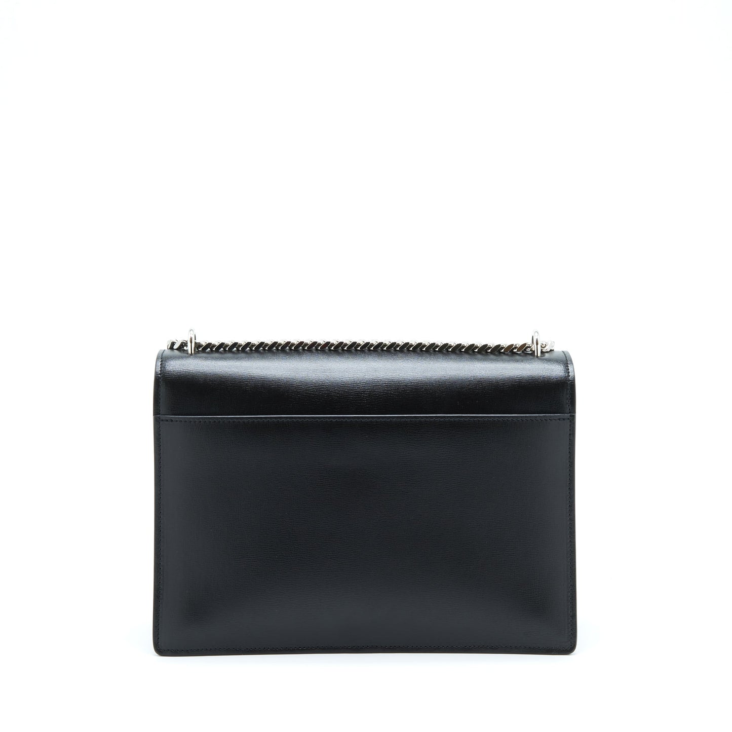 YSL Saint Laurent Sunset Purse Calfskin Travel Bag Black Medium