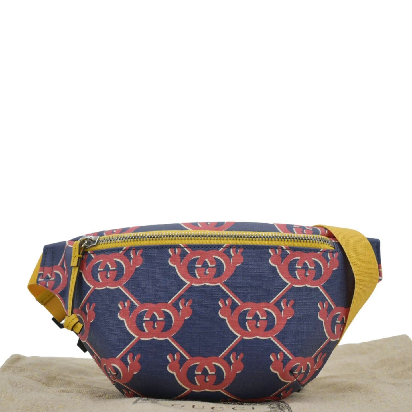 Gucci Children Interlocking Snail Print Bumbag Handbag Canvas Blue Travel Bag