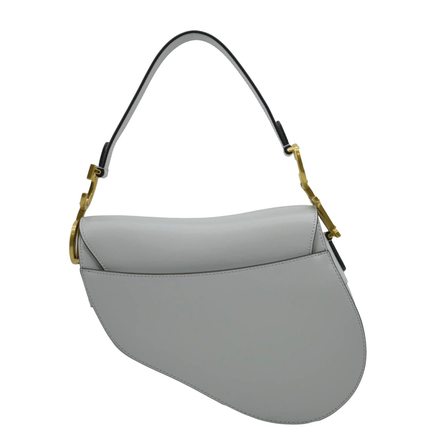 Dior Saddle Smooth Calfskin Satchel Bag Placid Leather Blue