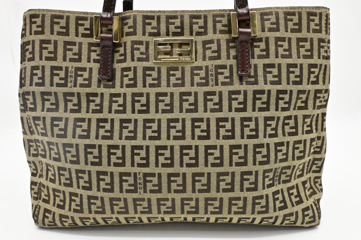Fendi Shoulder Bag In Zucchino Canvas Brown