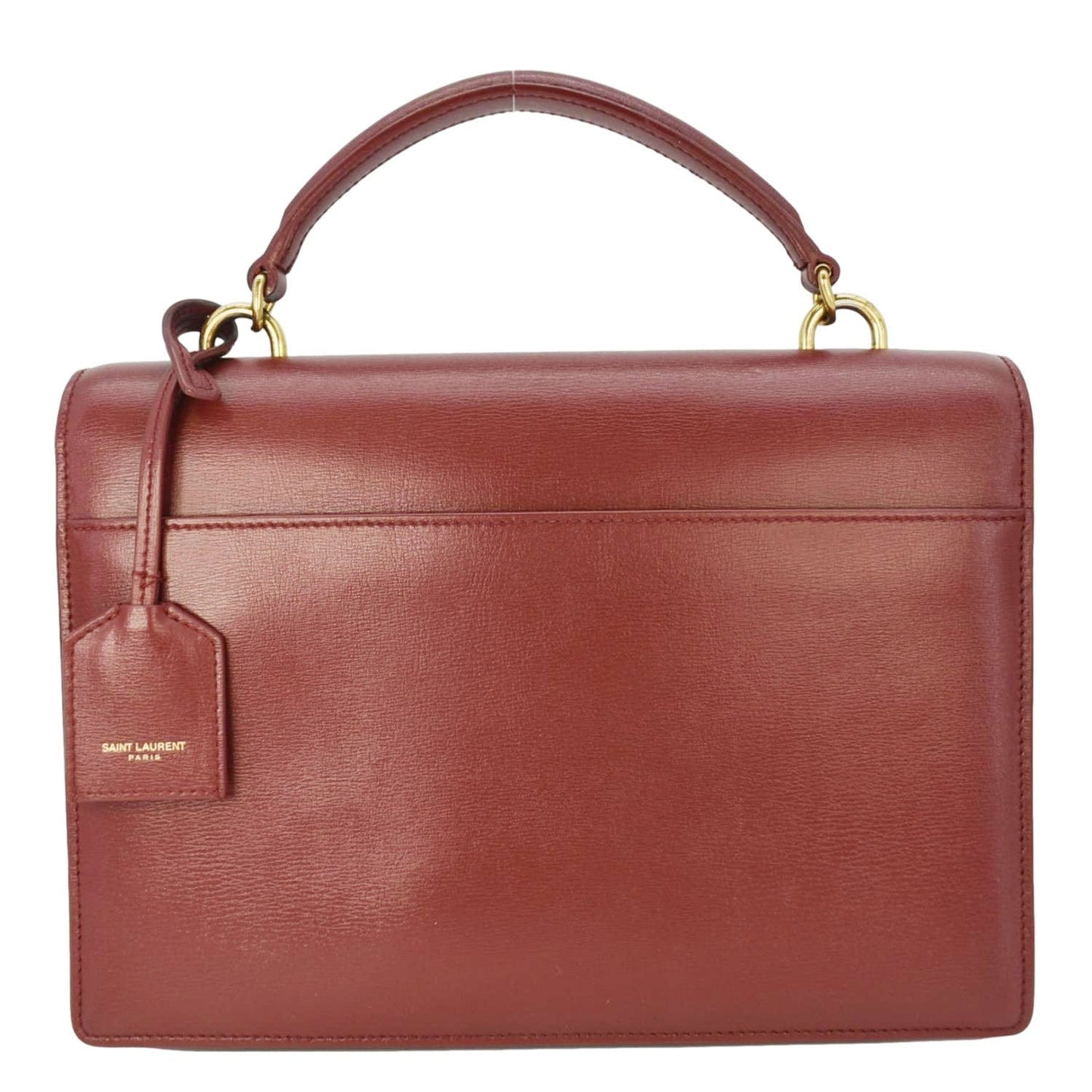 YSL Saint Laurent Yves Sunset Shoulder Bag Leather Red