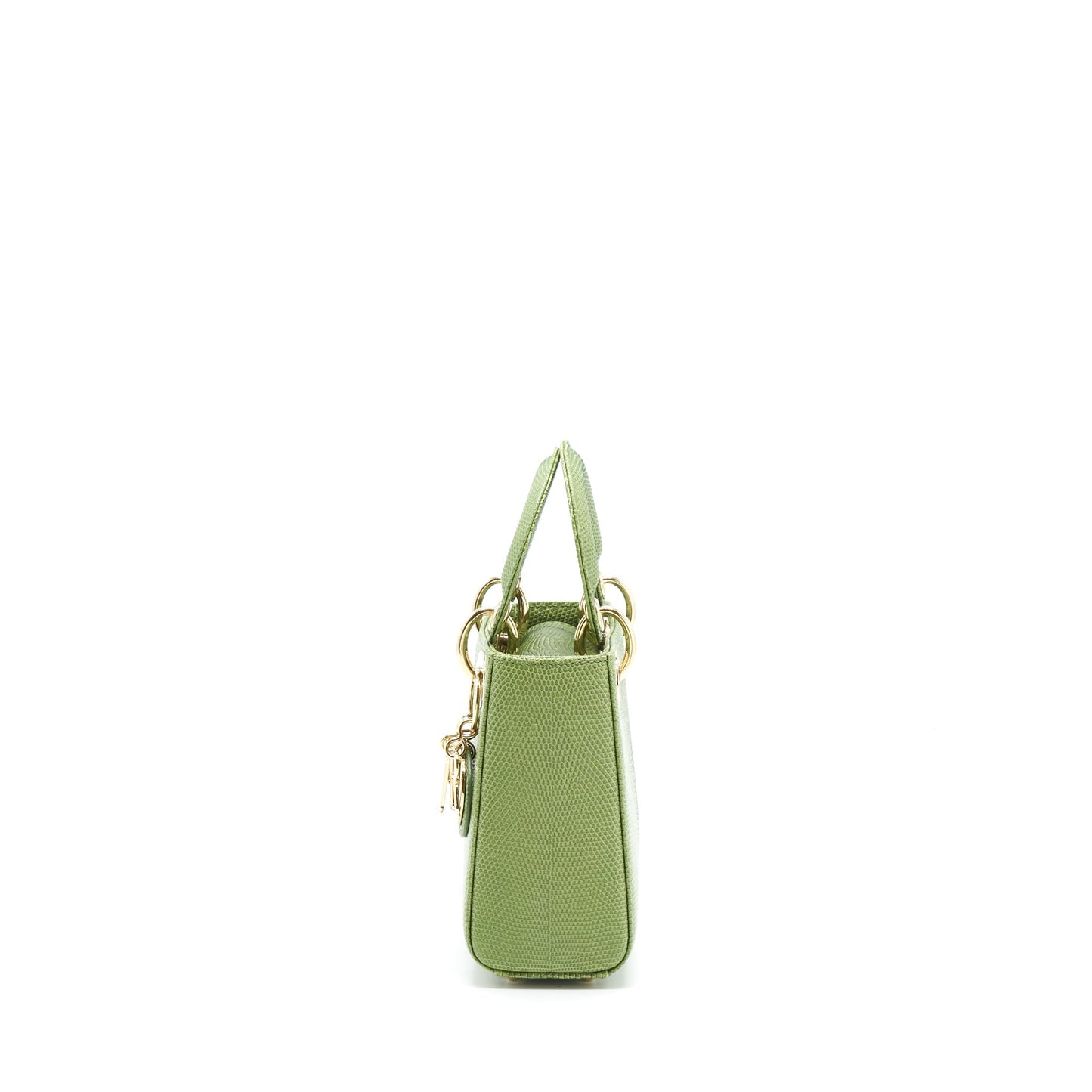 Dior Lady Lizard Light Handbag Green Mini Travel Bag