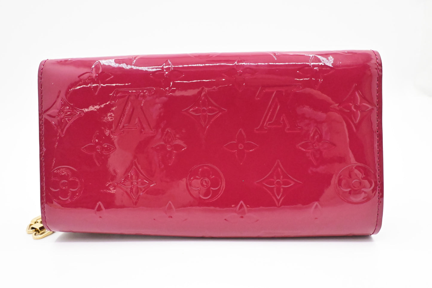Louis Vuitton on Rose Pop Leather Vernis Wallet Case