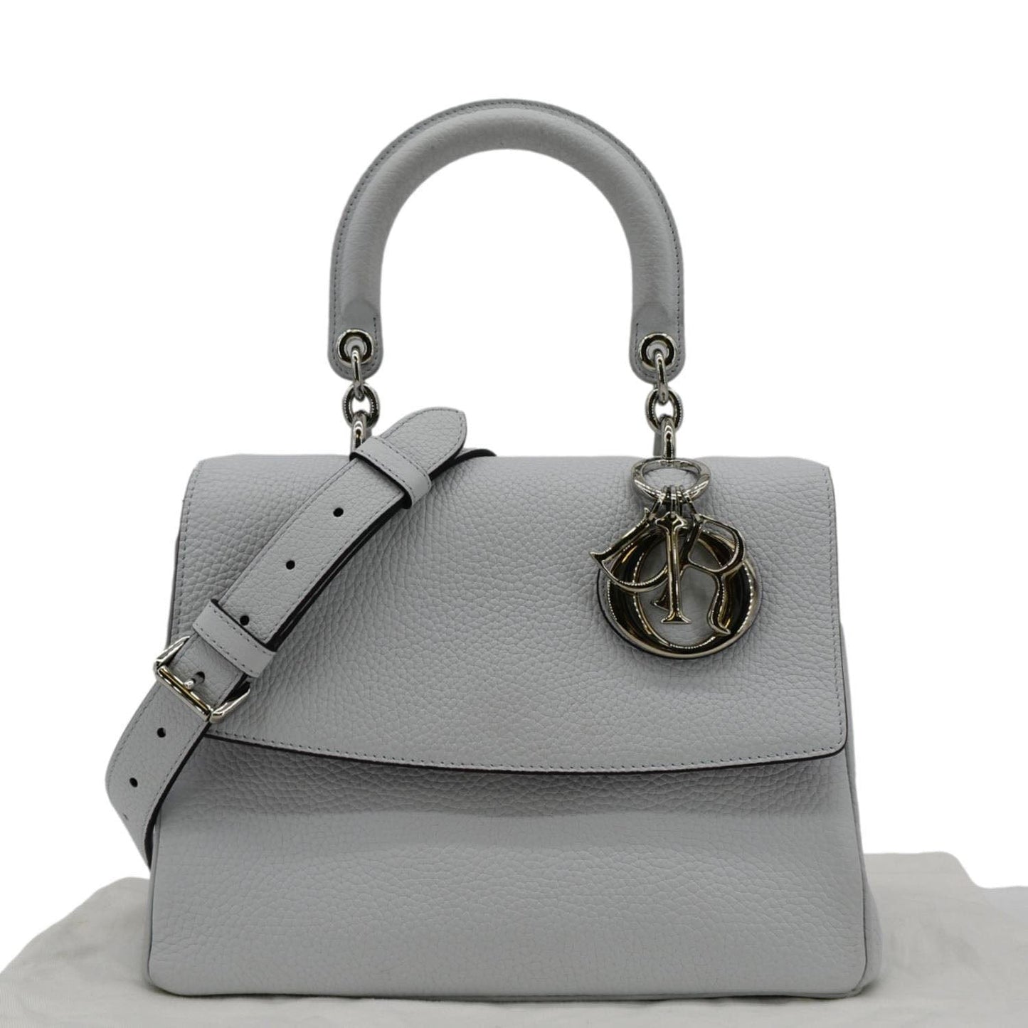 Dior Be Shoulder Bag Grey Leather Gray Small