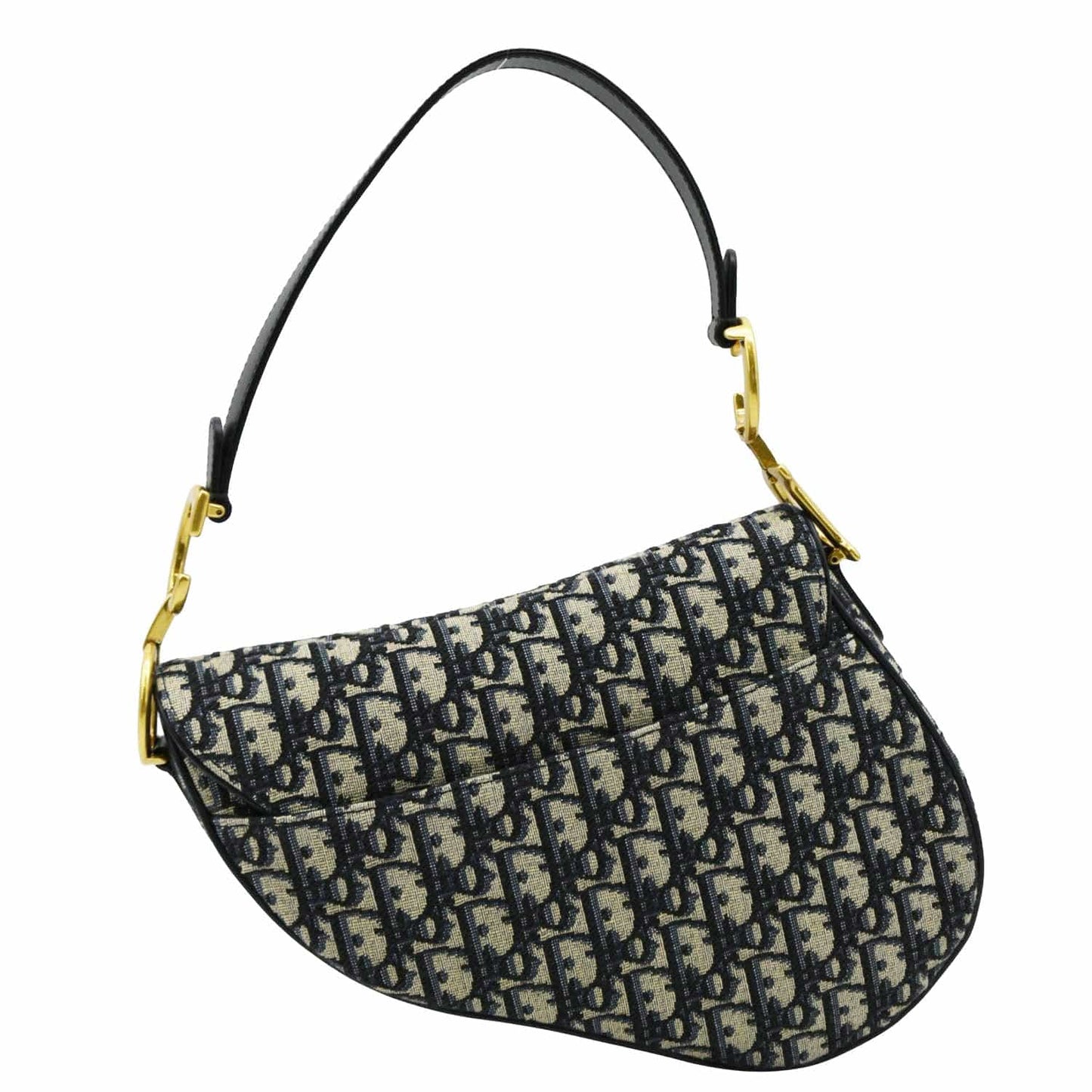 Dior Saddle Oblique Jacquard Crossbody Bag Navy Blue