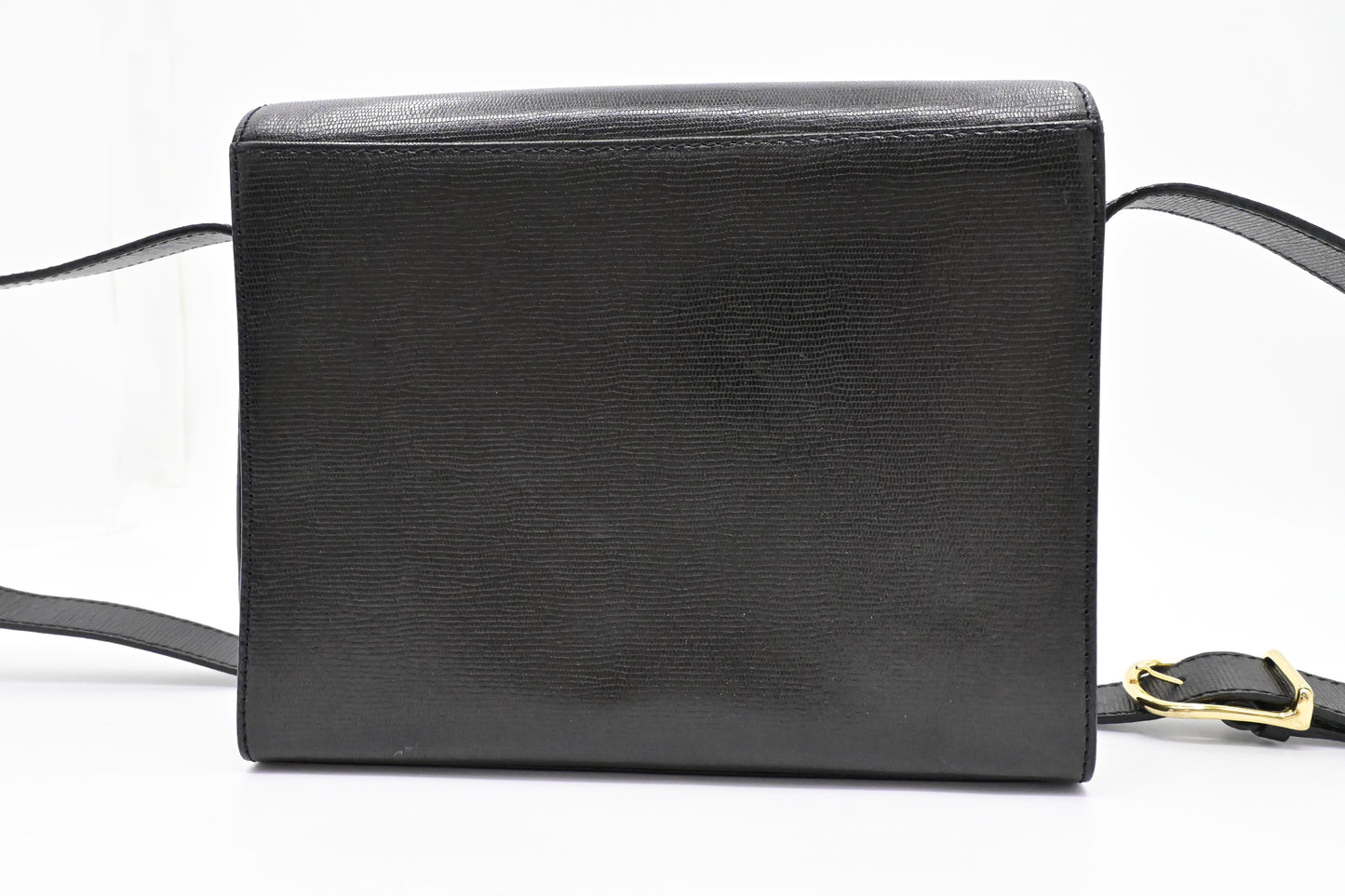 Celine Crossbody Bag In Leather Black