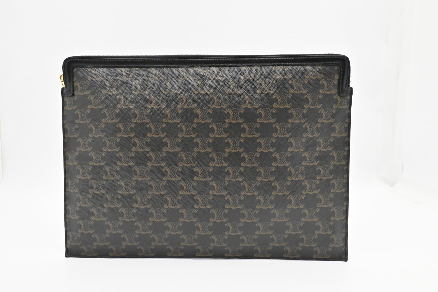 Celine Clutch In Triomphe Handbag Canvas Clutch Bag