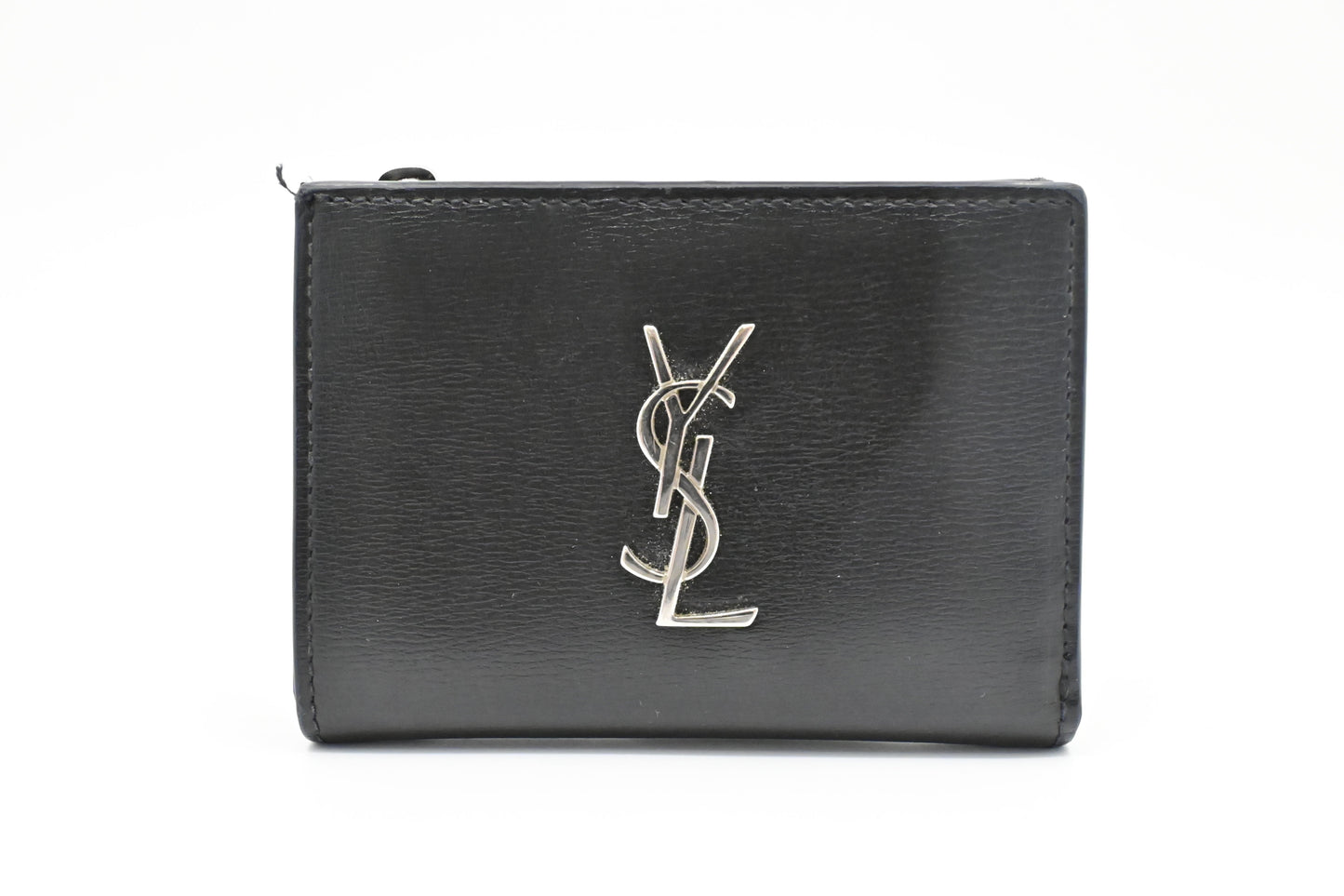 YSL Saint Laurent Compact Wallet In Backpack Leather Black