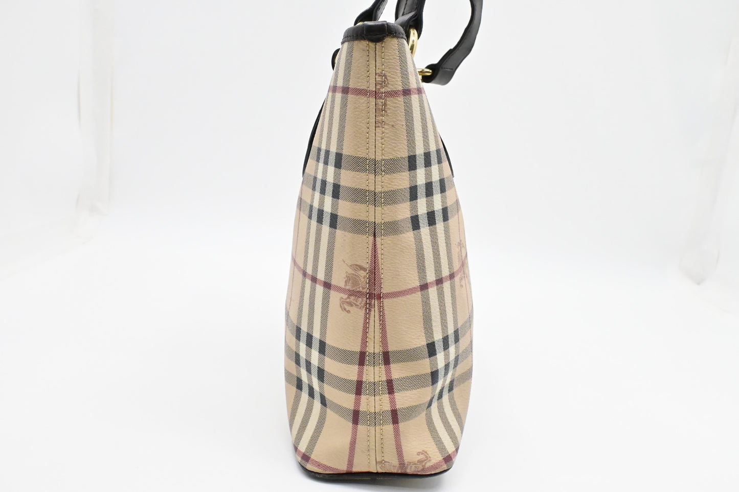 Burberry Handbag In Checked Coated Canvas Travel Bag