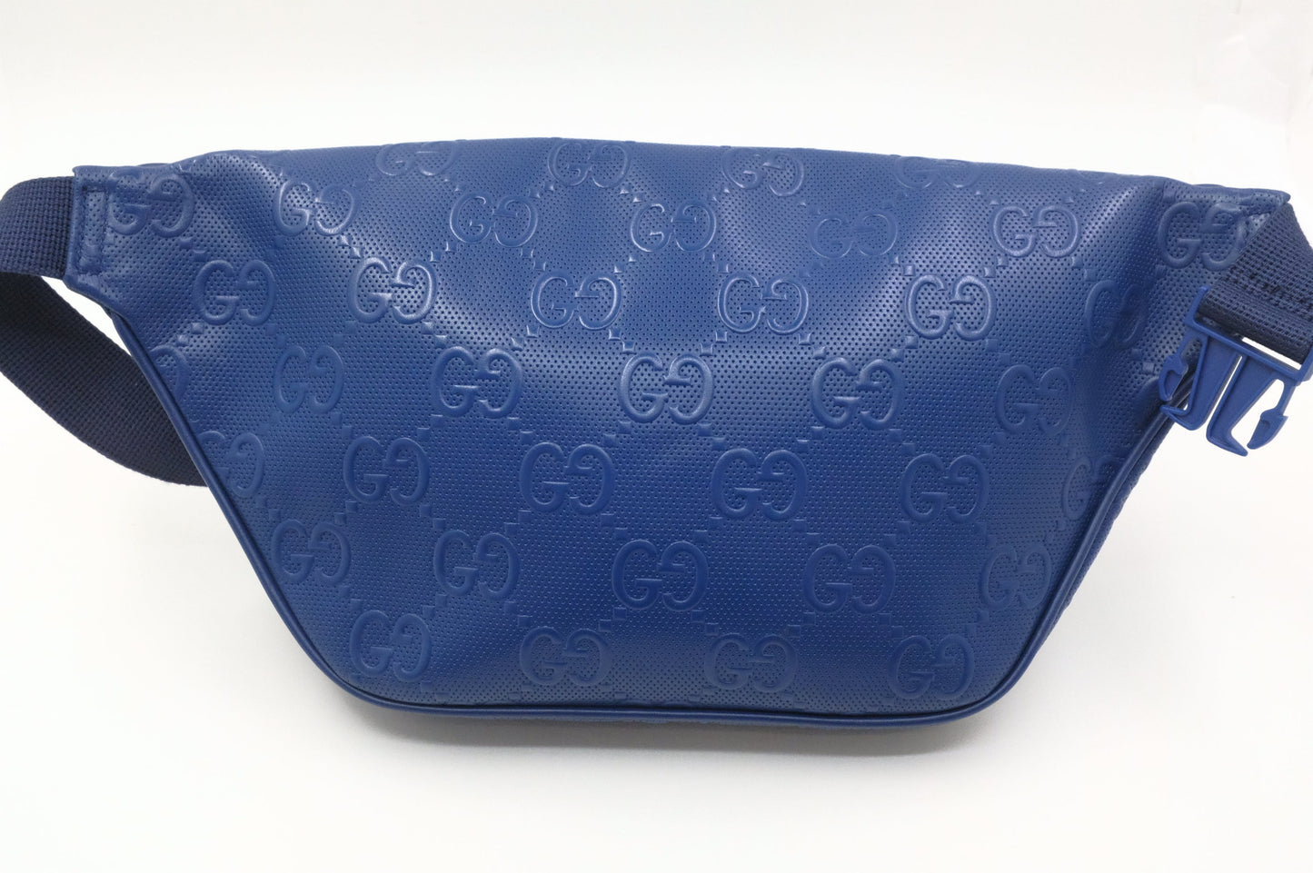 Gucci GG Leather Blue Belt