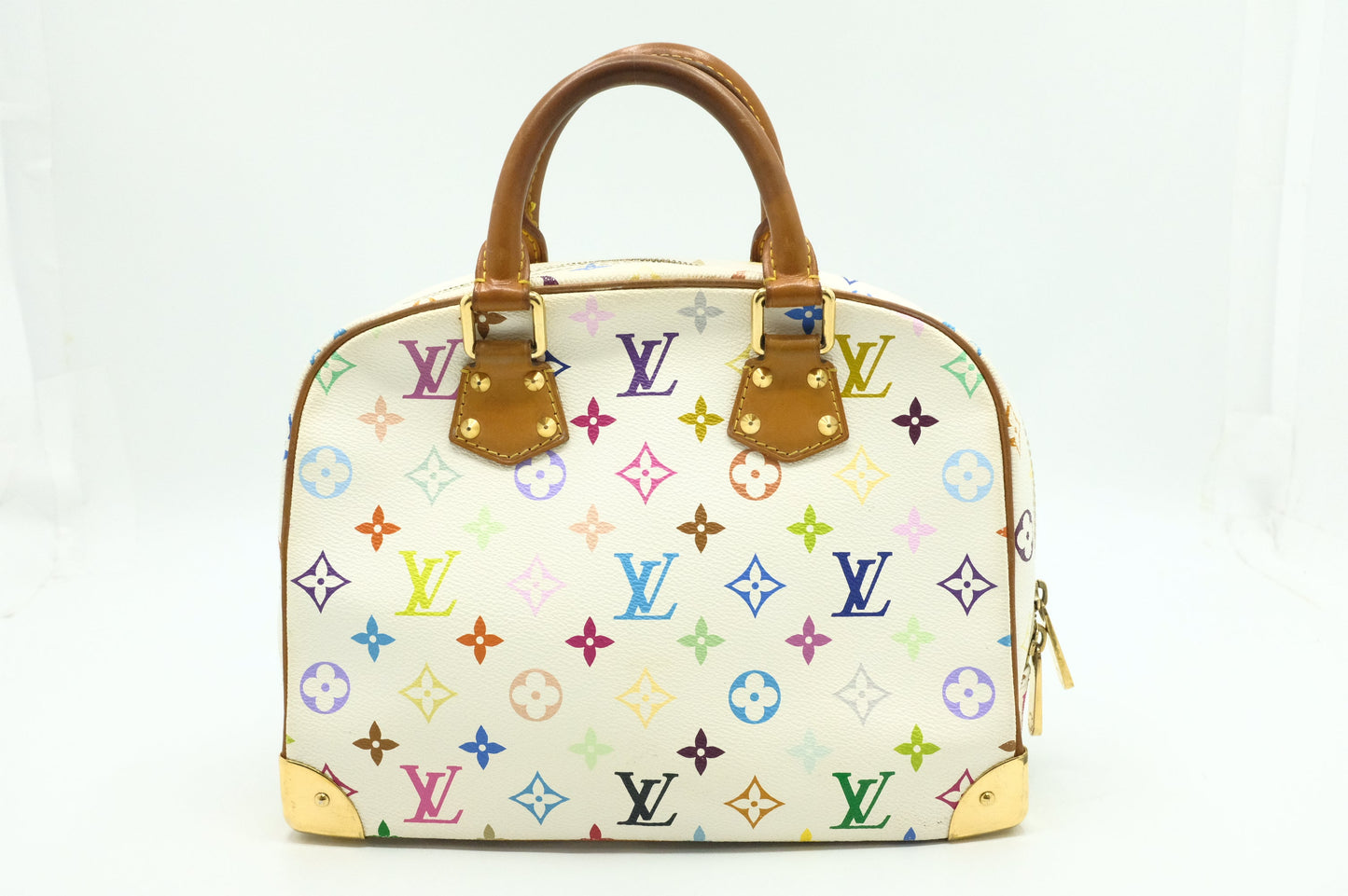 Louis Vuitton Trouville Multicolor White Canvas Handbag Canvas 1