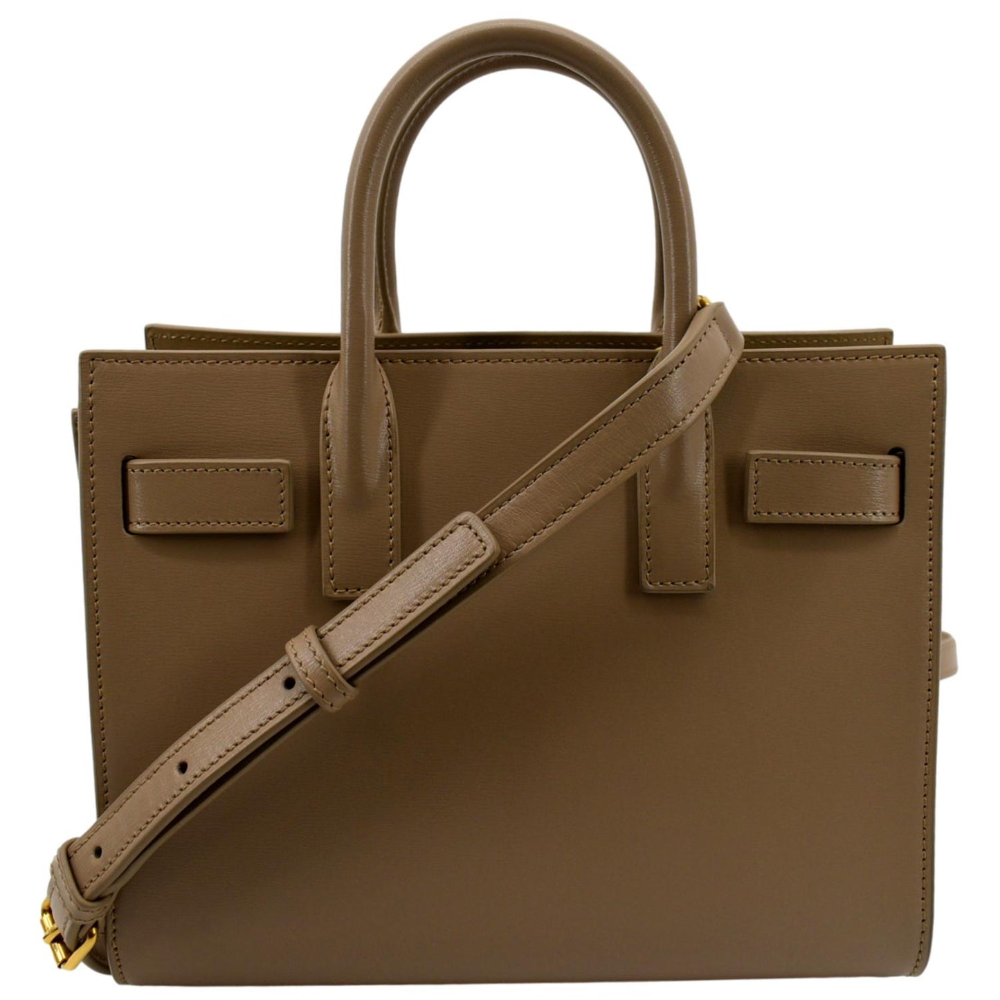 YSL Saint Laurent Yves Sac De Jour Nano Smooth Satchel Shoulder Leather Beige Satchel Bag