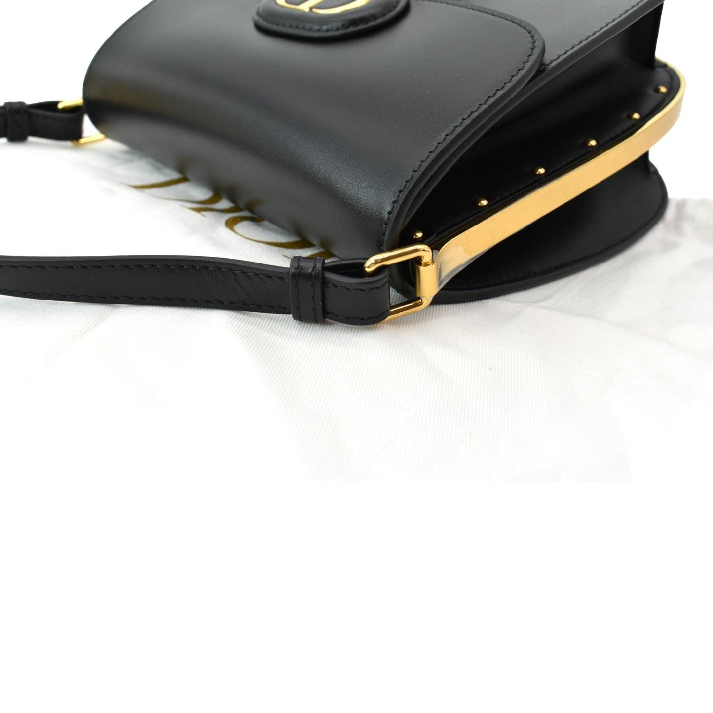 Dior Bobby Frame Calfskin Crossbody Bag Leather Black