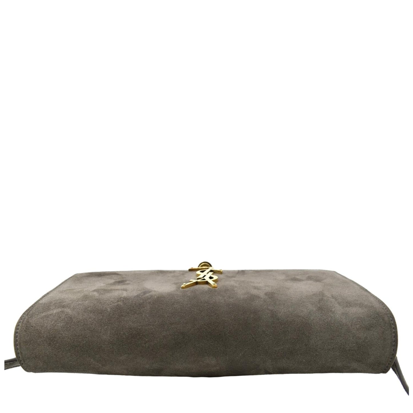YSL Saint Laurent Yves Kate Shoulder Bag Dark Suede Brown