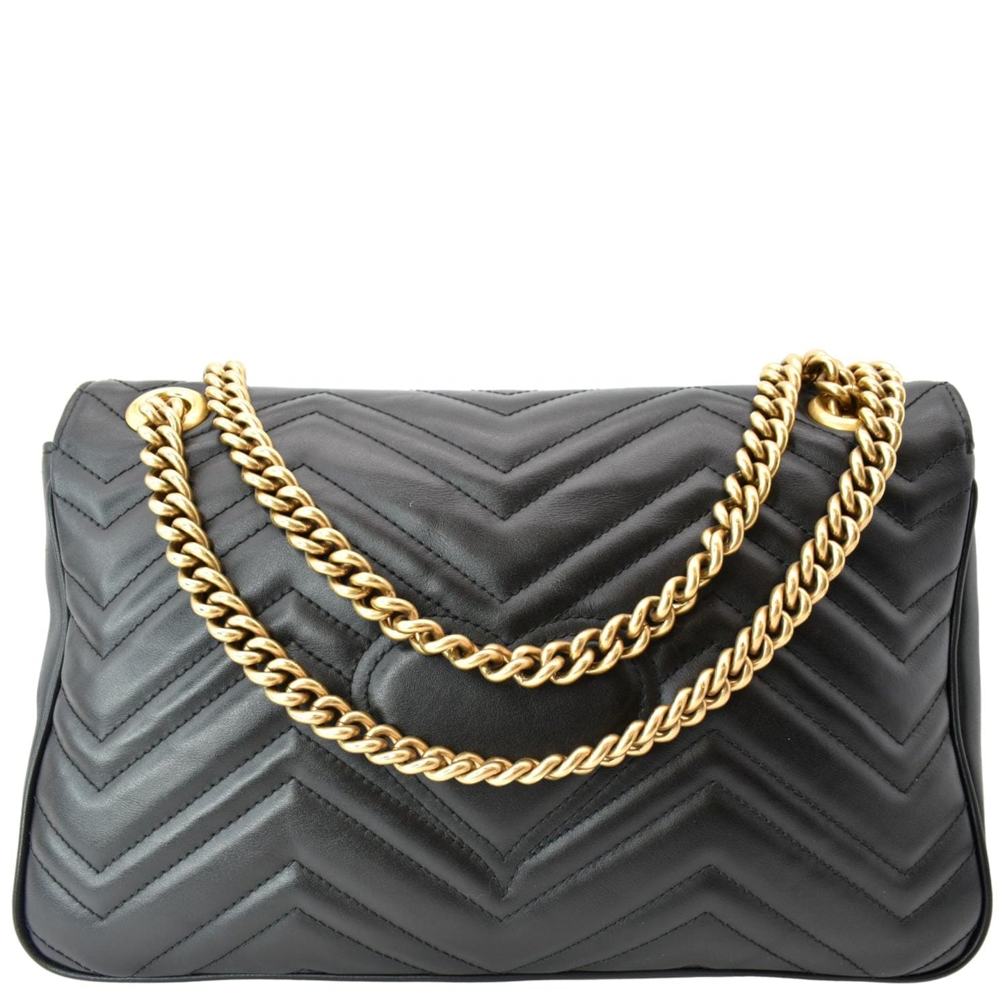 Gucci Marmont Shoulder Bag Matelasse Black Medium Matelasse