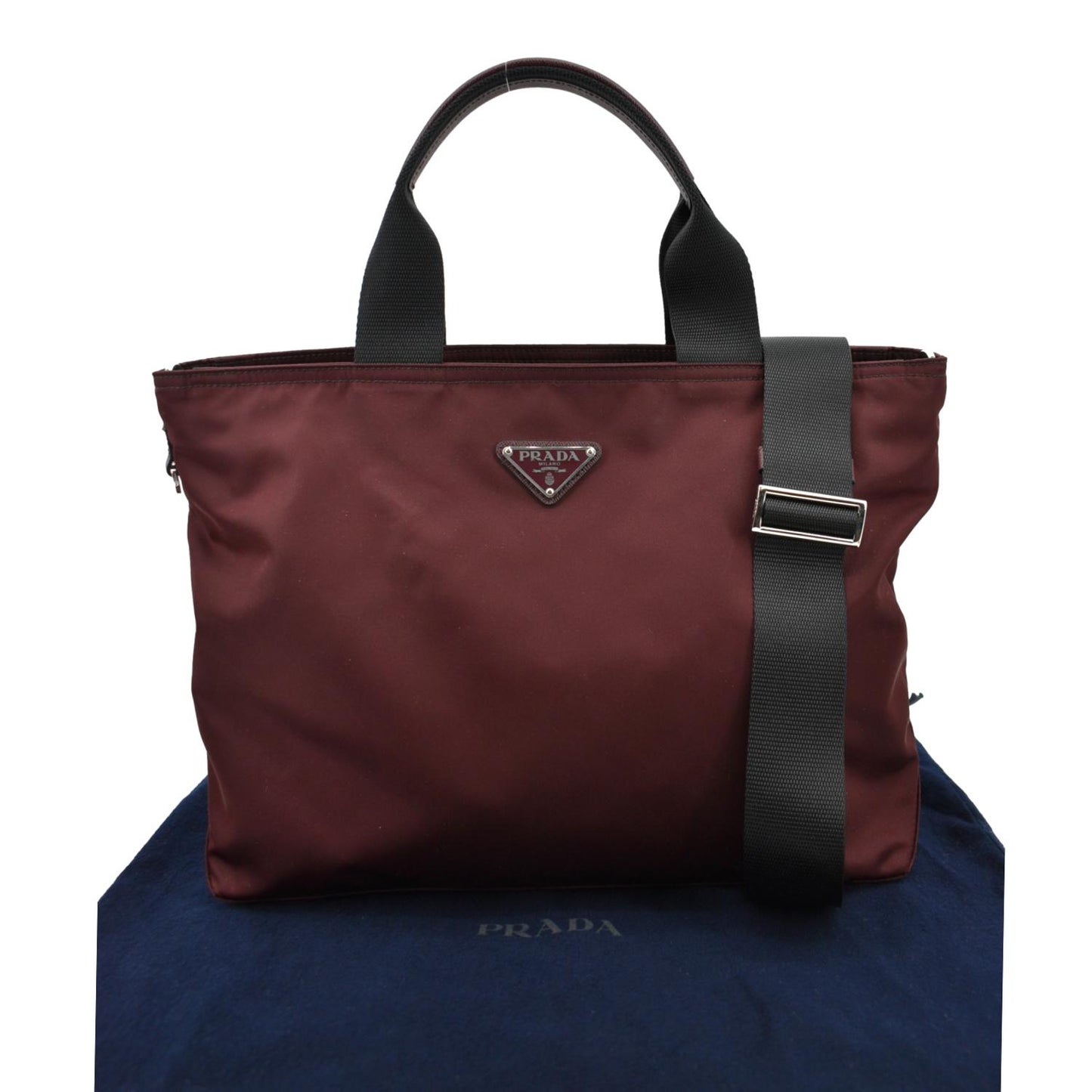 Tote Bag Maroon Nylon Medium