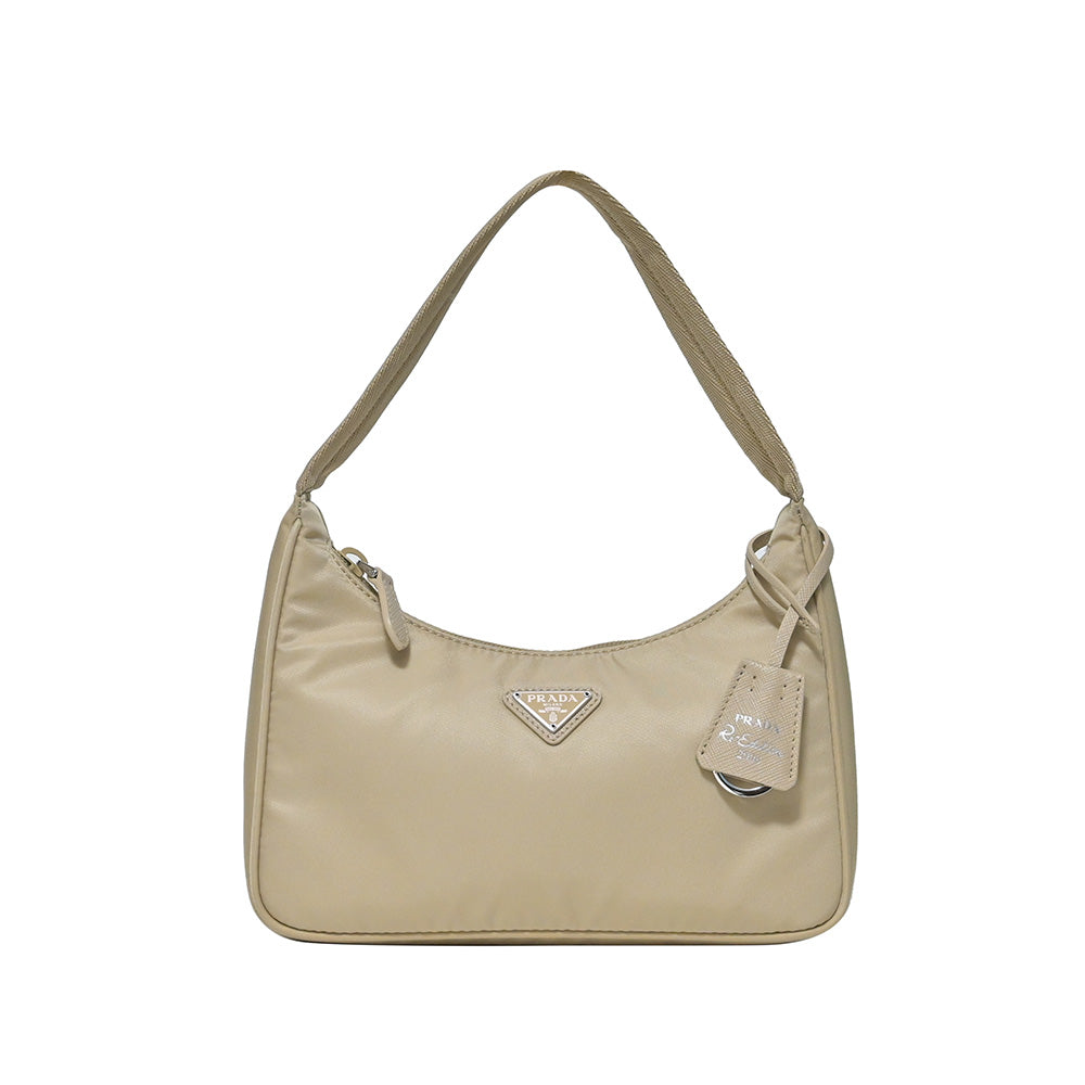 Prada Handbag Re-Edition Bag Rented Out Nylon Beige Mini Mini Bag