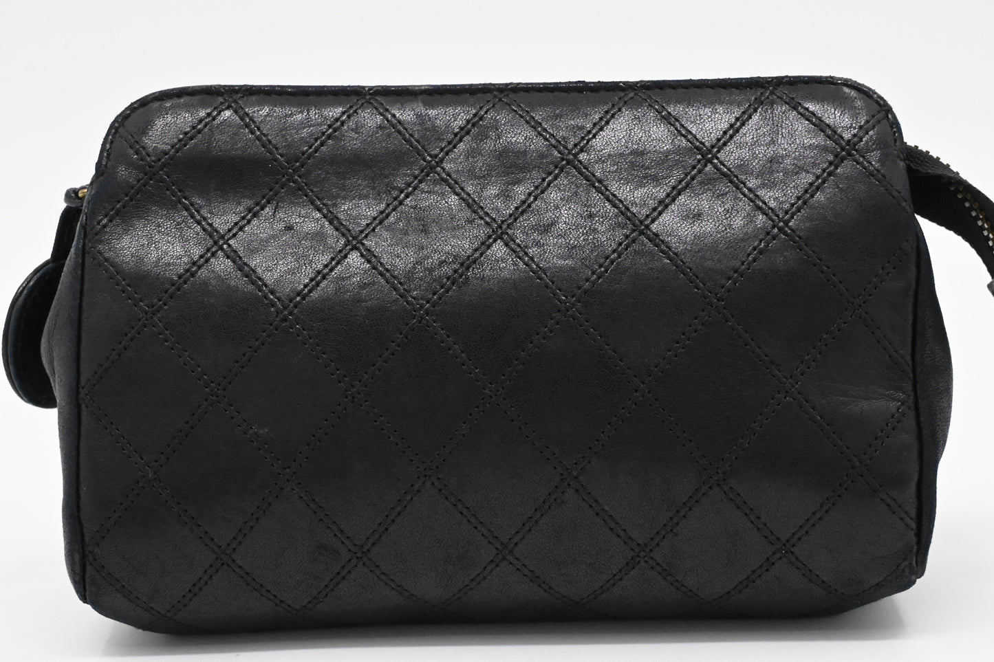 Chanel Matelassé Black Leather Handbag