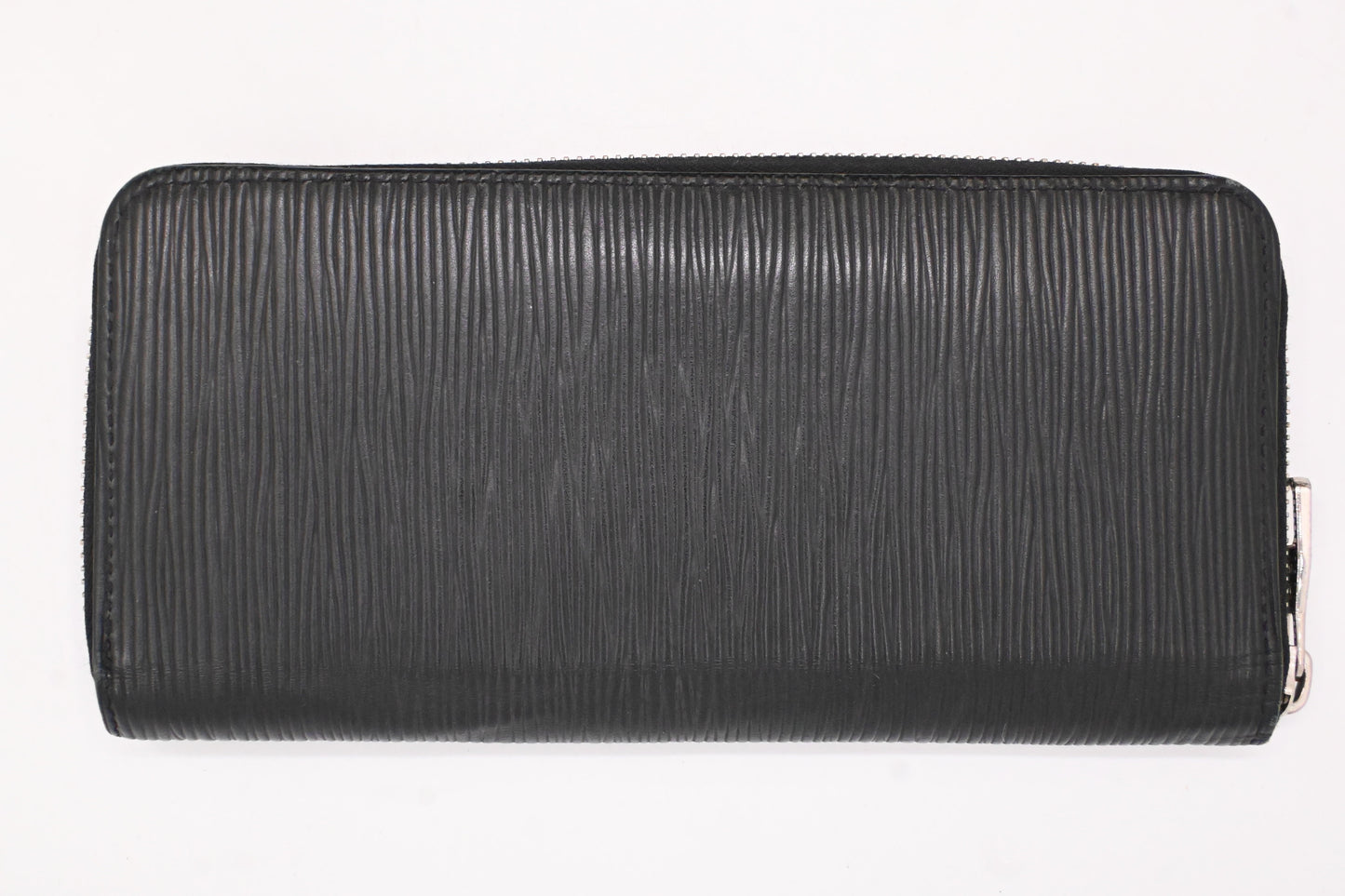Louis Vuitton Vertical Zippy Black Leather Epi Wallet Case