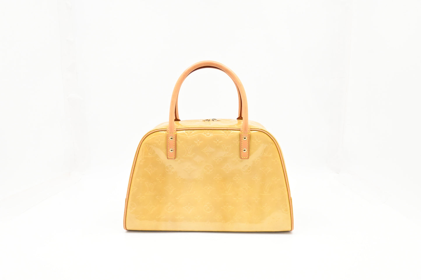 Louis Vuitton Thompkins Square Yellow Leather Vernis Handbag