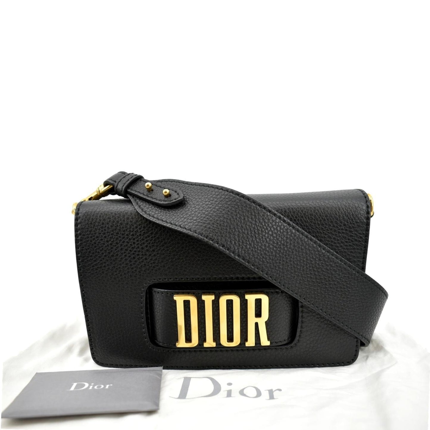 Dior Dio(R)Evolution Grained Calfskin Shoulder Bag Black Flap