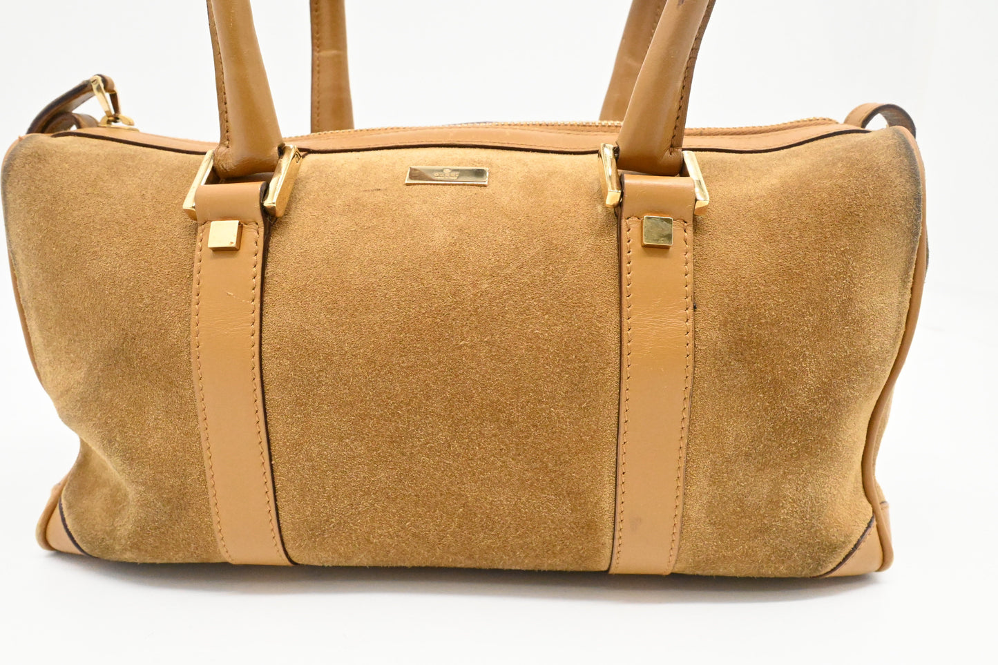 Gucci Boston Suede Brown Small Handbag