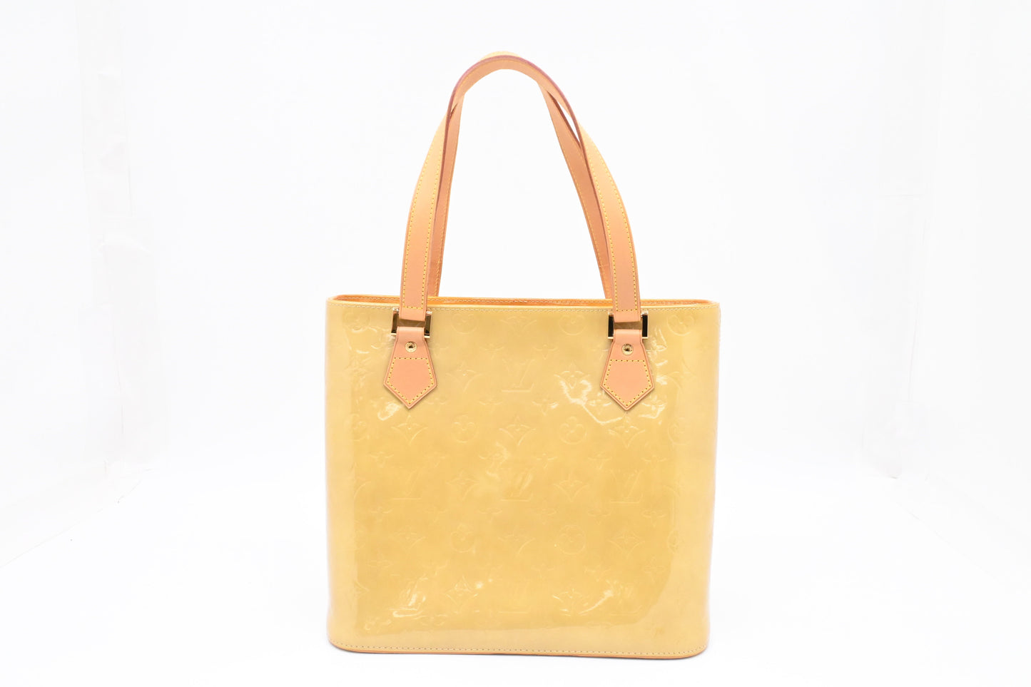 Louis Vuitton Houston Vernis Leather Yellow Handbag