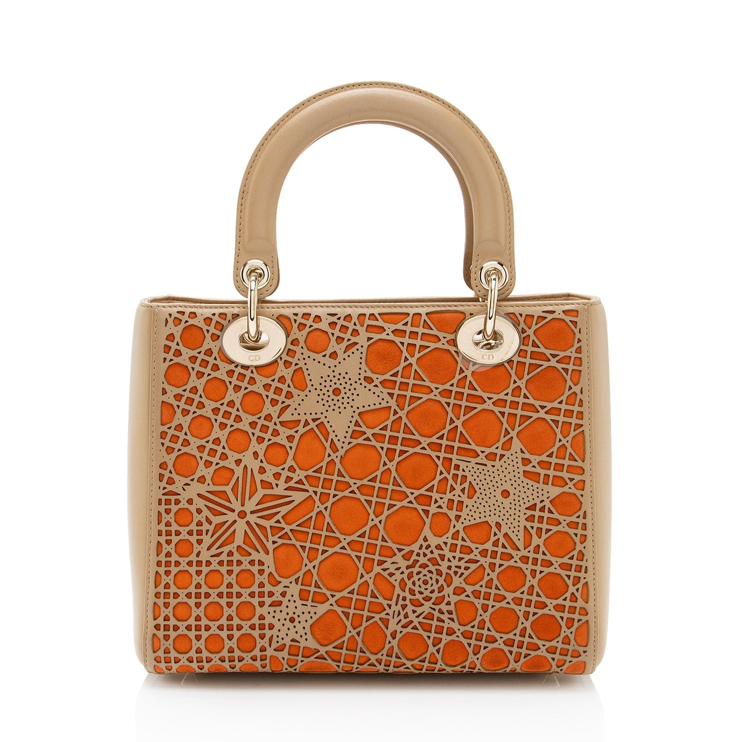 Dior Calfskin Cutout Stars Lady Tote Shf 8Cybcw Suede Medium Tote Bag