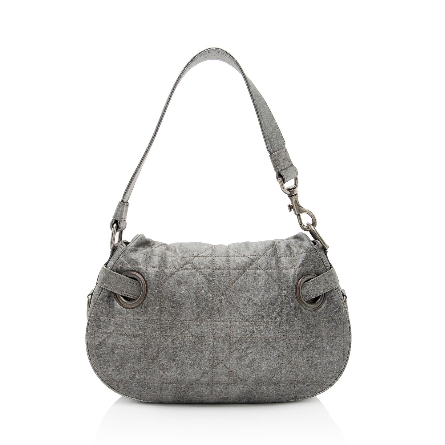 Dior Metallic Cannage Shoulder Bag Lambskin Flap