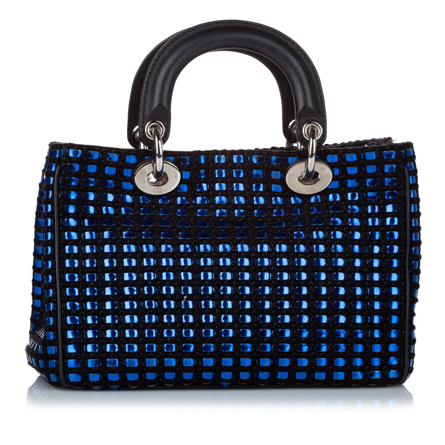 Dior Lady Metallic Tweed Satchel Shg Satchel Bag